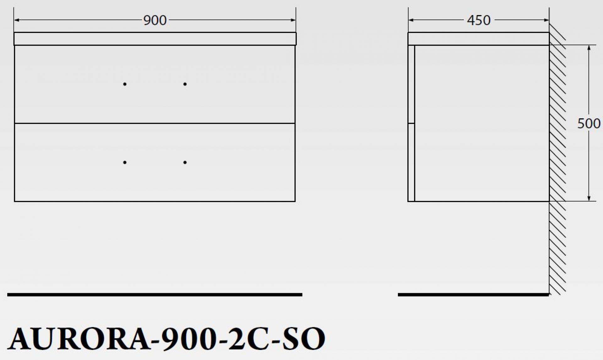 Тумба для комплекта Belbagno Aurora-900-2C-SO-PG