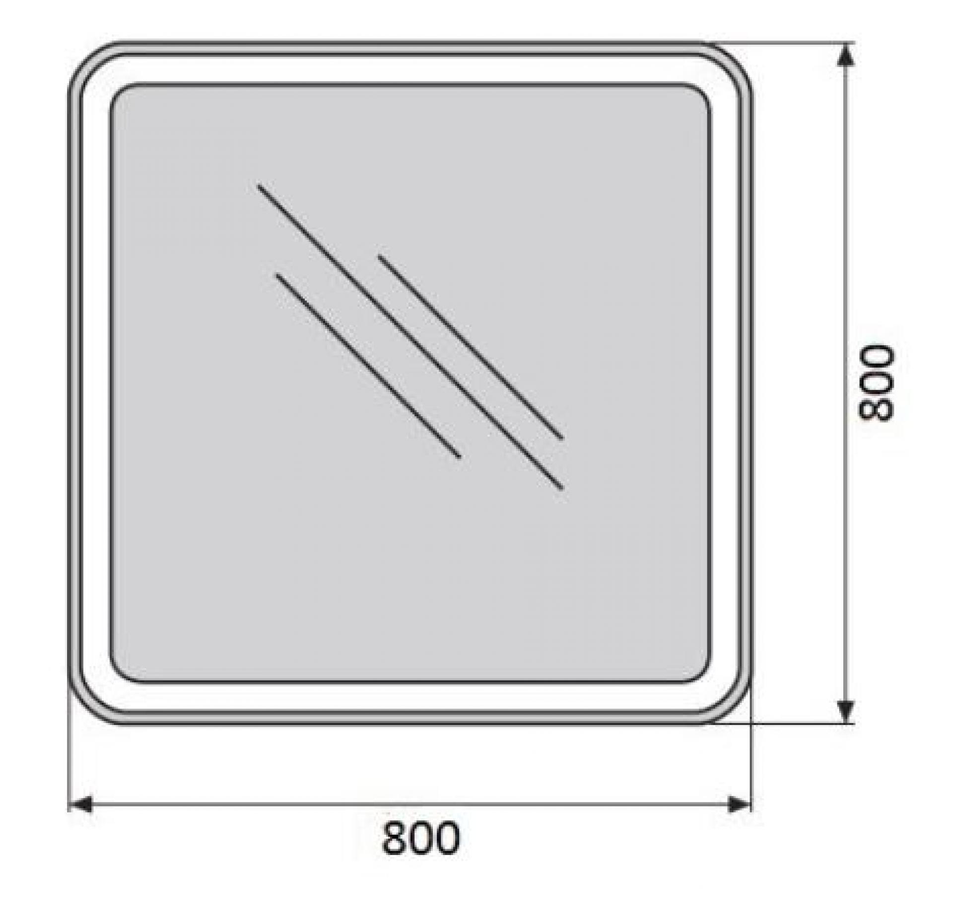 Зеркало BelBagno SPC-MAR-800-800-LED-BTN