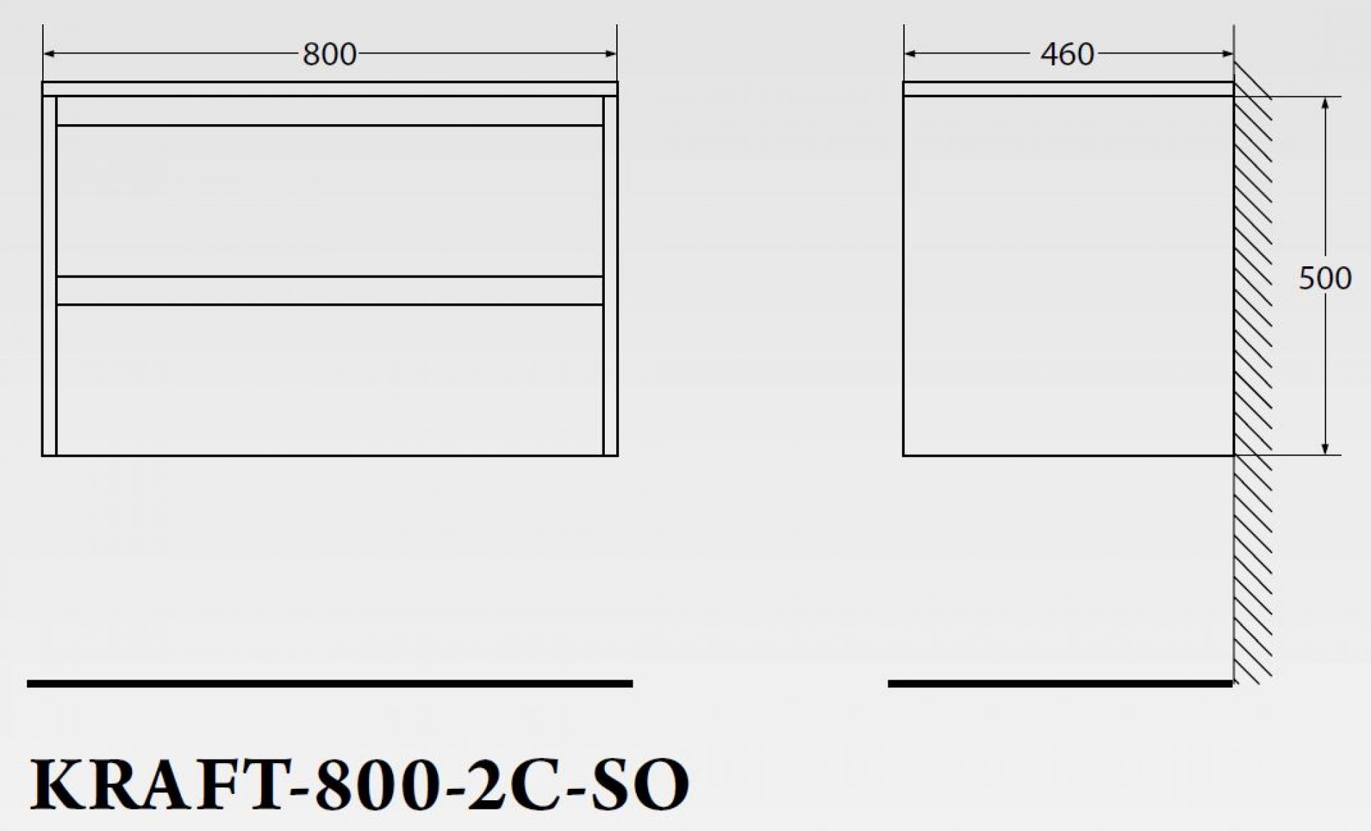 Тумба для комплекта BelBagno Kraft-800-2C-SO-RT