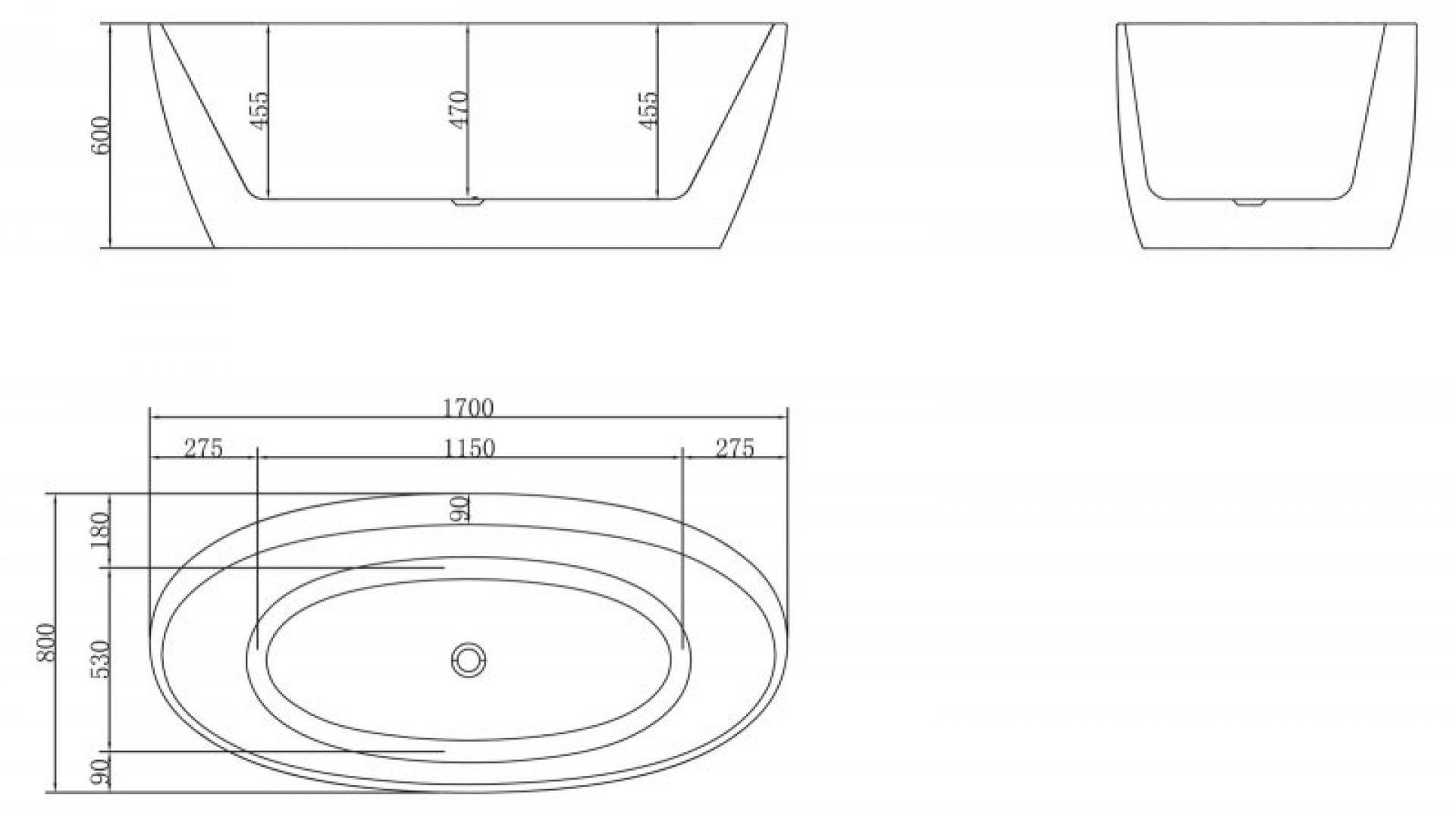 Акриловая ванна 170х80 см BelBagno BB404-1700-800