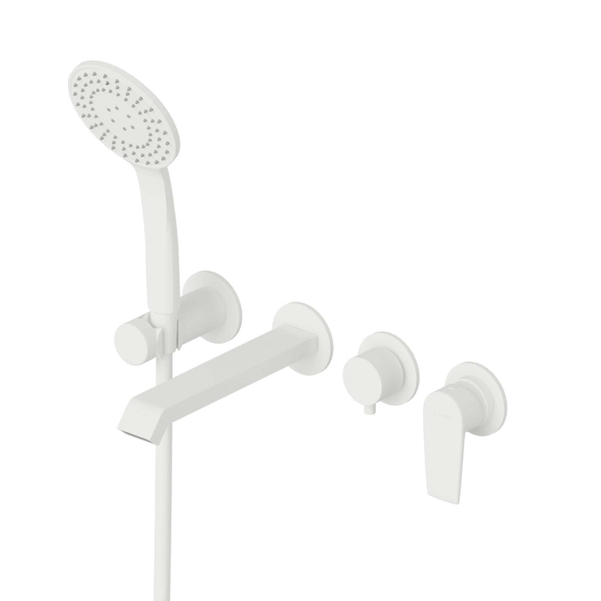 Смеситель для ванны с душем Cezares Nautic NAUTIC-VDM3-BIO белый матовый