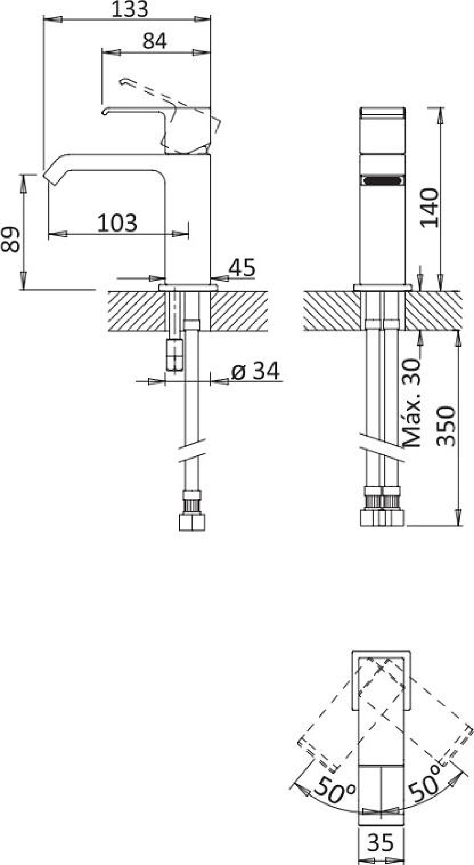 Смеситель для раковины Cezares PORTA-LS1-BIO, белый