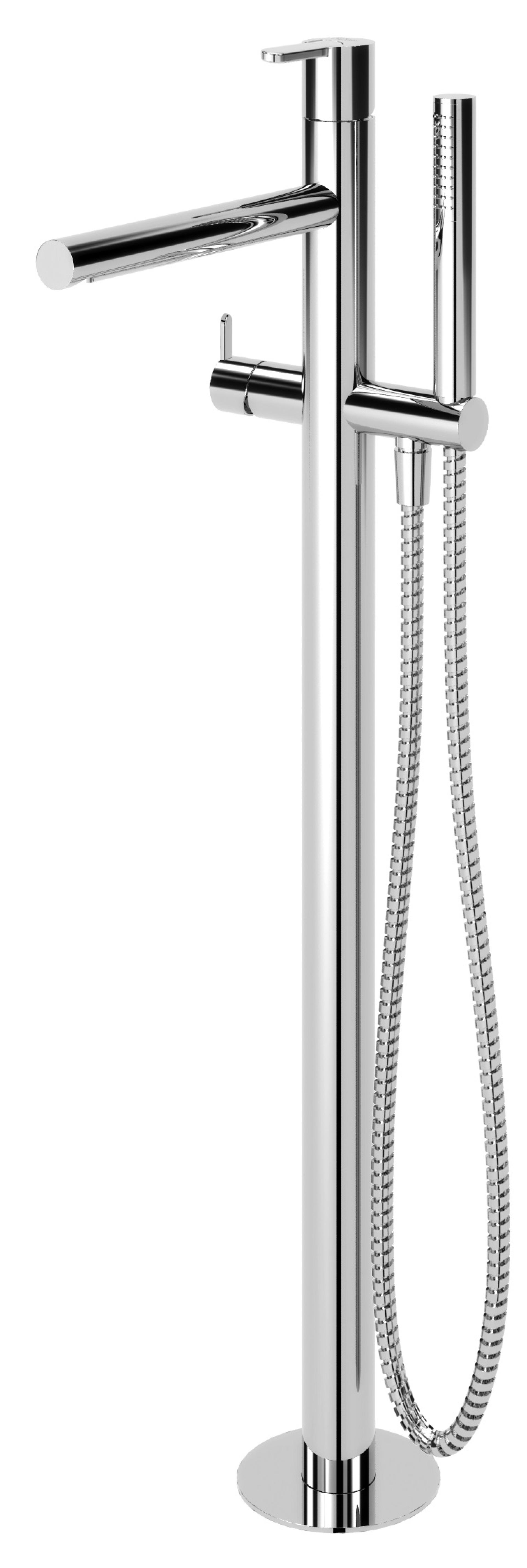 Напольный смеситель для ванны с душем Cezares Leaf LEAF-VDP-01 хром