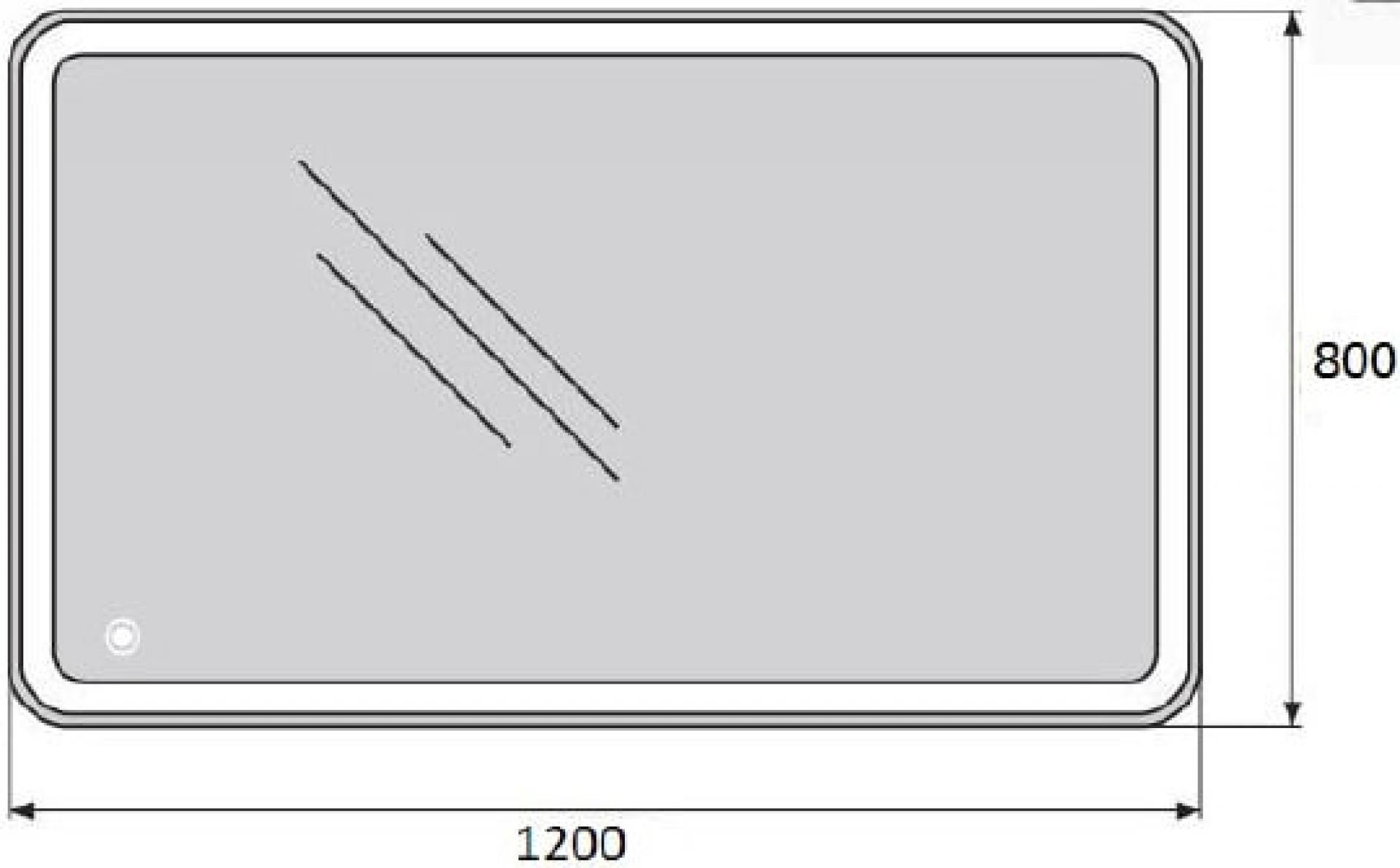 Зеркало BelBagno SPC-MAR-1200-800-LED-TCH