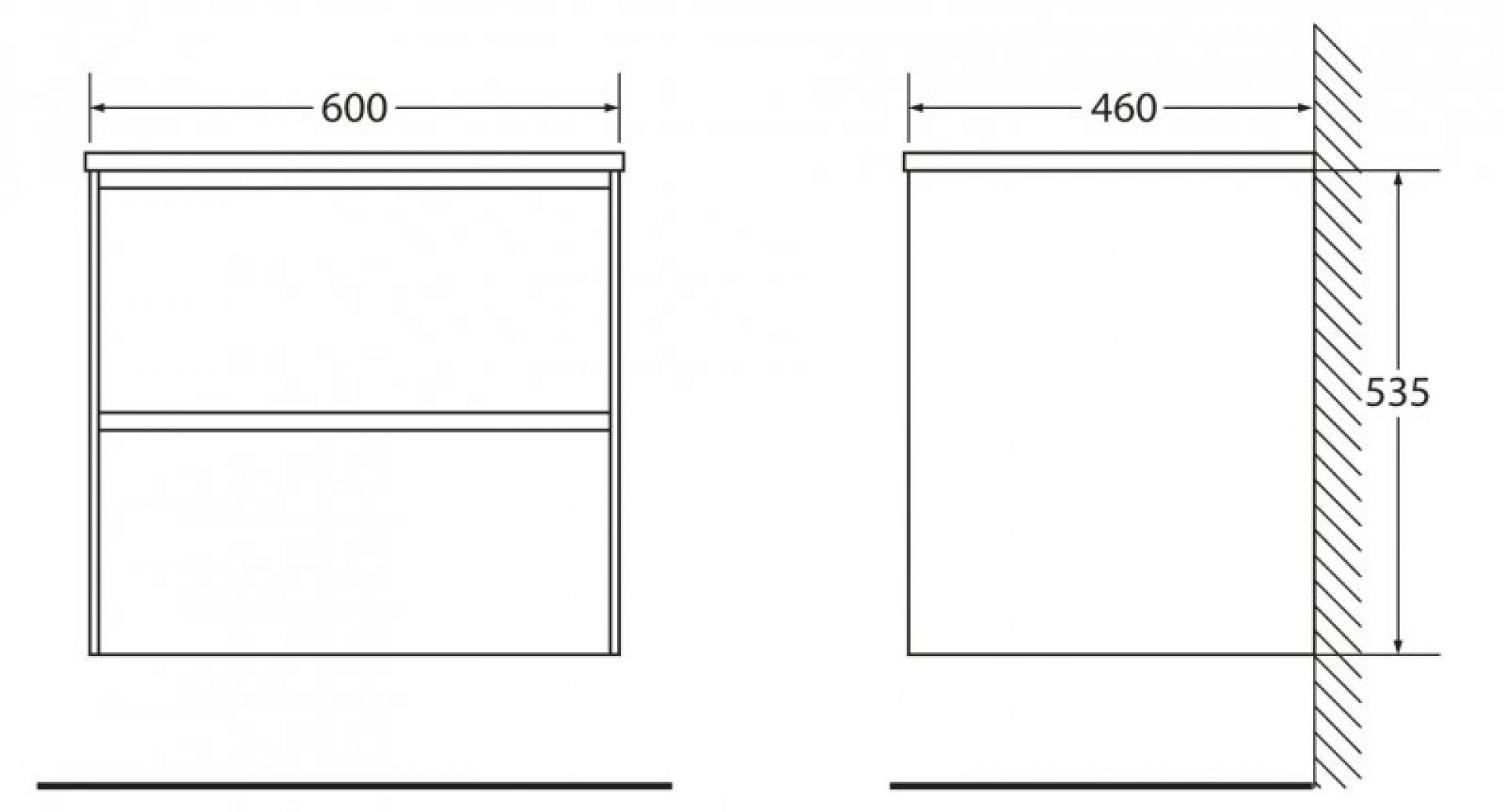 Тумба для комплекта BelBagno PIETRA-600-2C-SO-PL polissandro