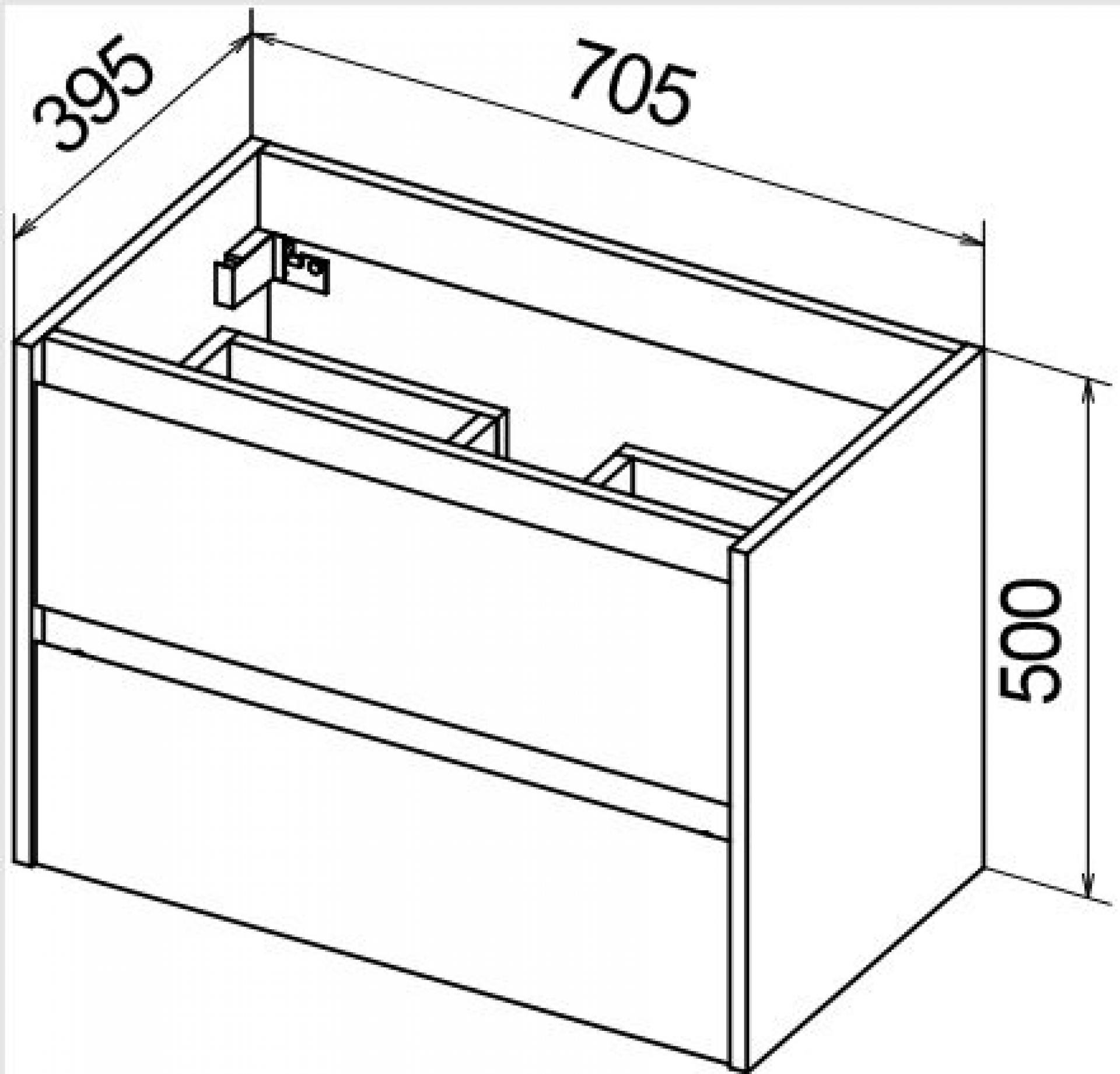 Тумба для комплекта BelBagno KRAFT 39-700/390-2C-SO-RT rovere tabacco