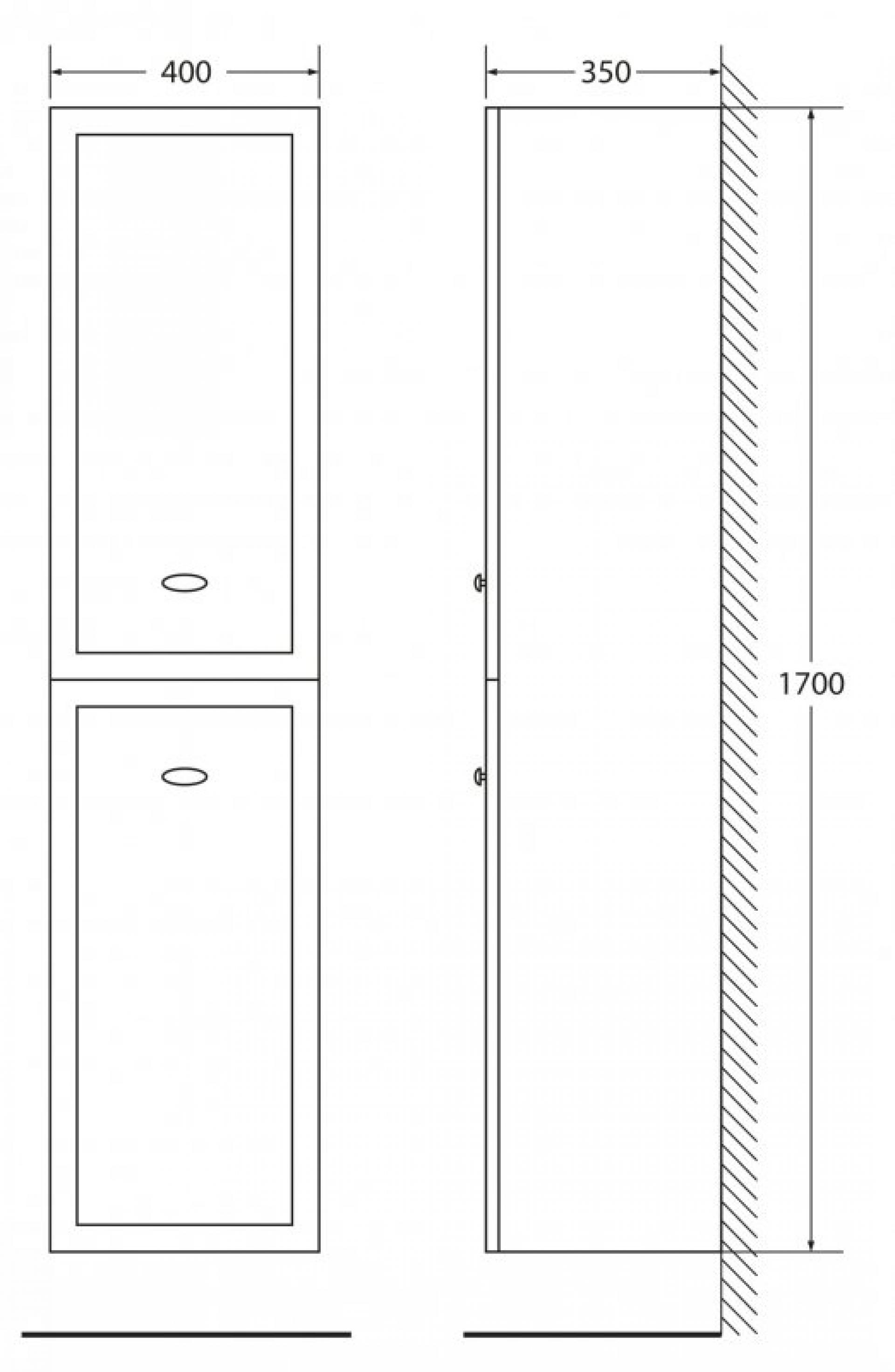 Шкаф-пенал BelBagno DUBLIN-1700-2A-SC-BL bianco lucido