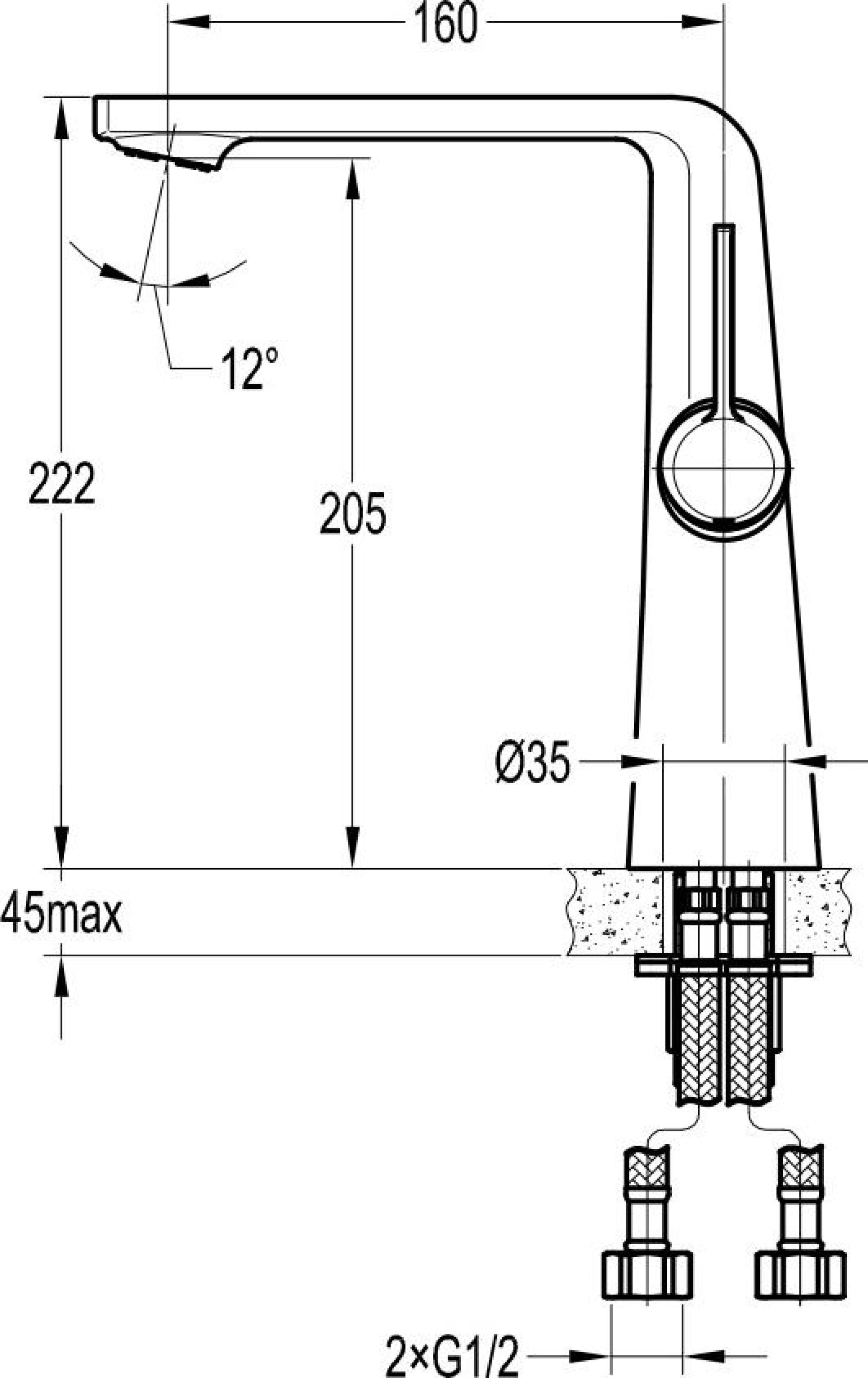 Смеситель Cezares Globo-F-LC-01-W0 для раковины