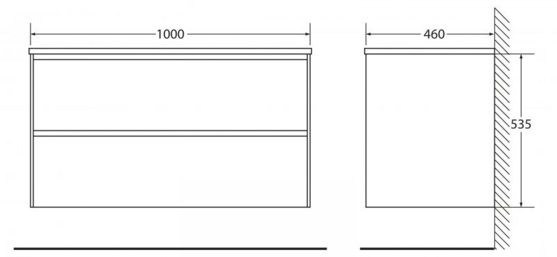 Тумба для комплекта BelBagno PIETRA-1000-2C-SO-PT stone