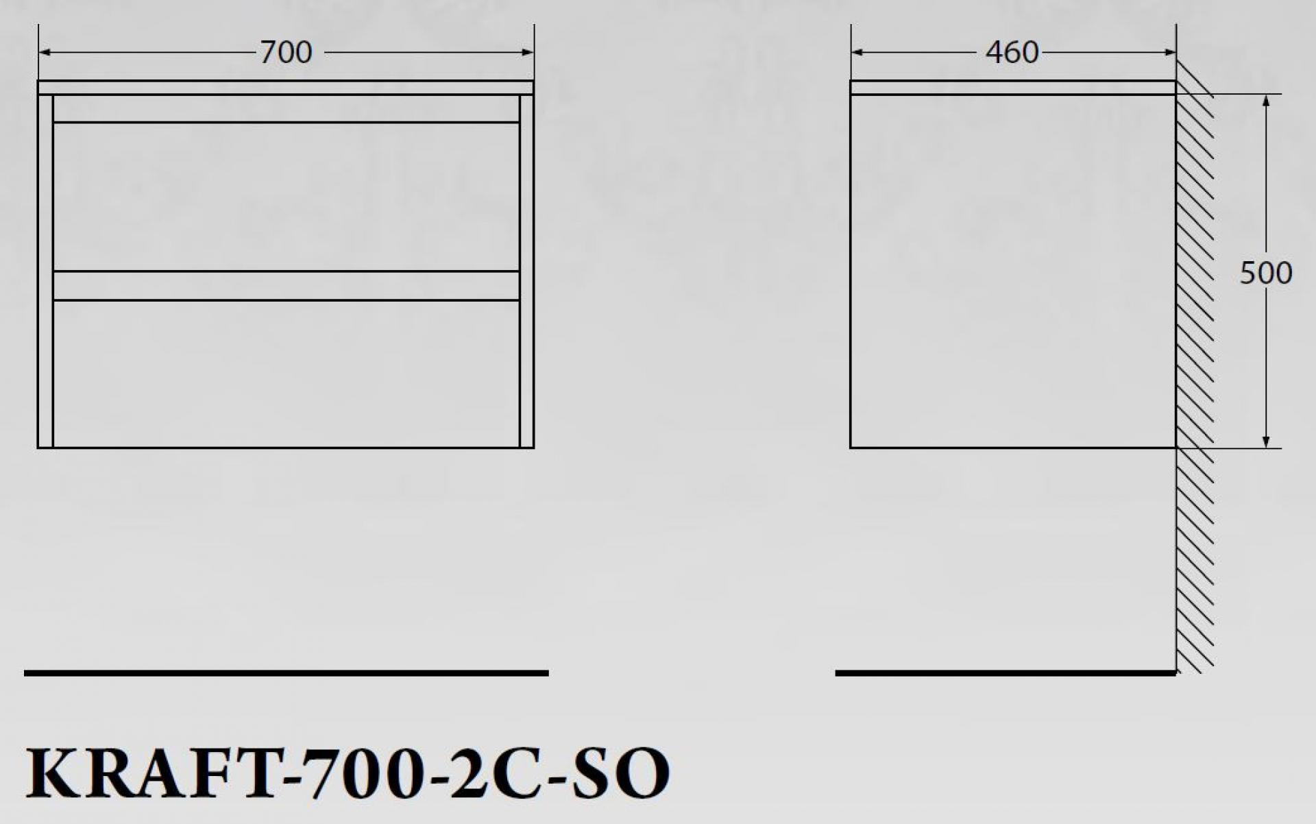 Тумба для комплекта BelBagno Kraft-700-2C-SO-PG