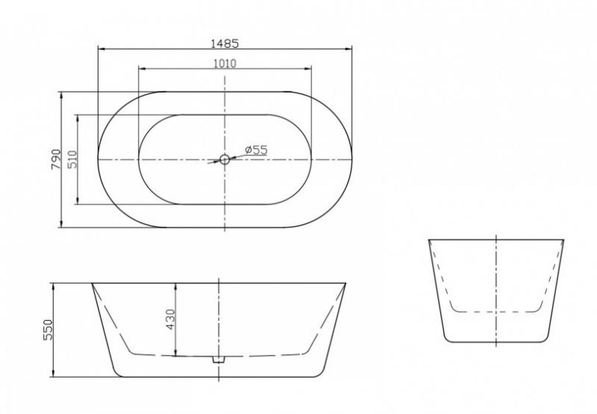 Акриловая ванна 148.5х79 BelBagno BB305-1484