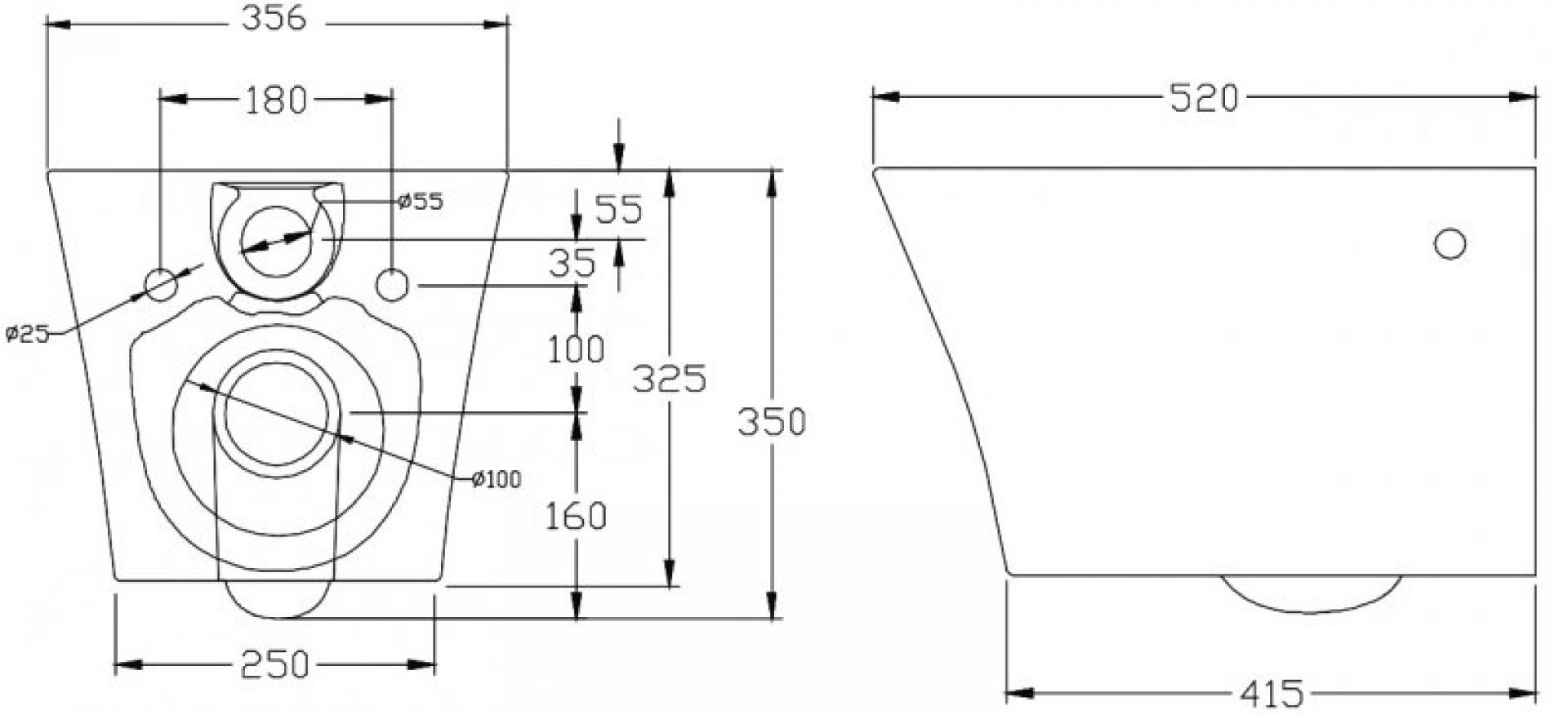 Унитаз подвесной BelBagno Flay-r BB506CH безободковый