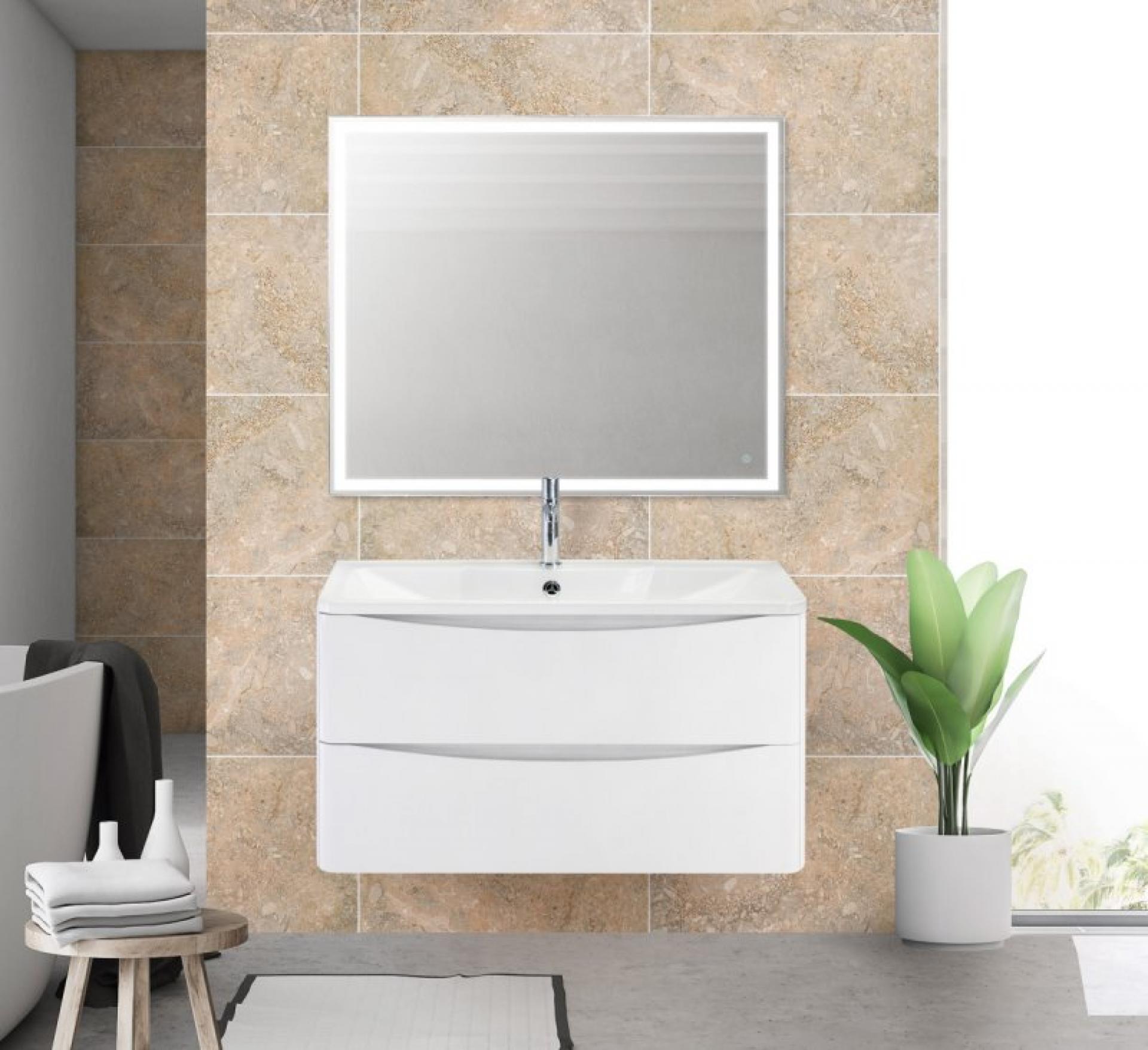 Тумба для комплекта BelBagno ACQUA-900-2C-SO-BL bianco lucido