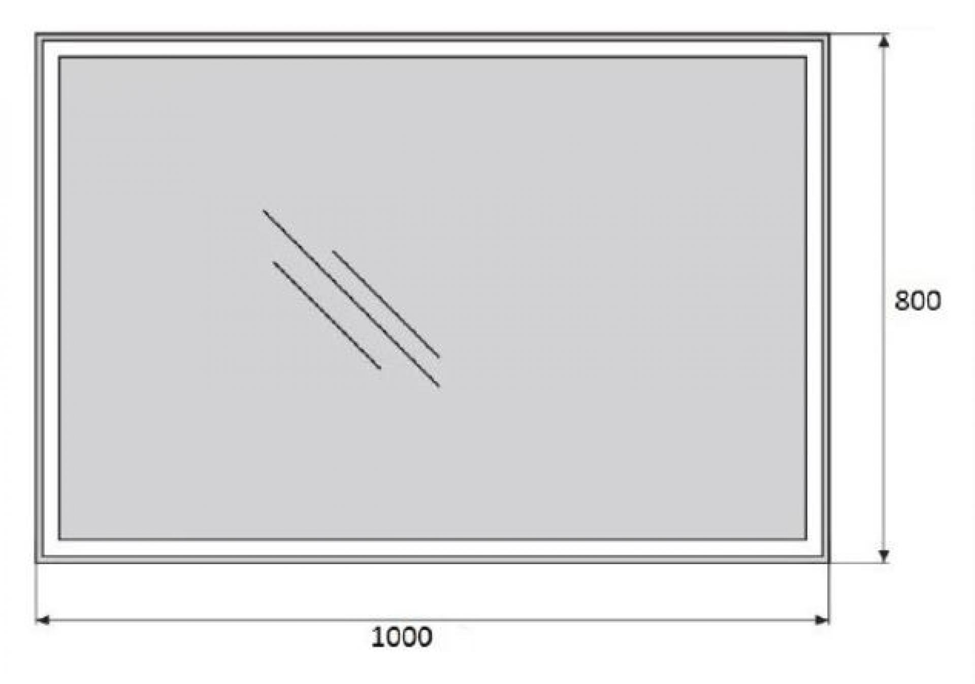 Зеркало BelBagno SPC-GRT-1000-800-LED-BTN