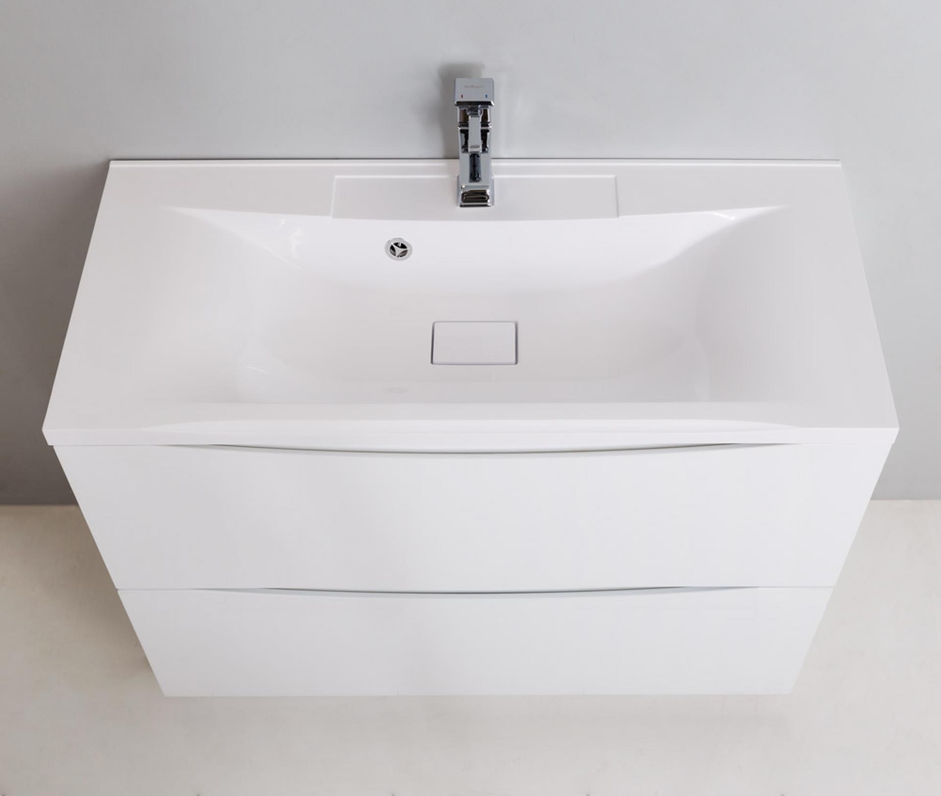 Тумба для комплекта BelBagno MARINO-900-2C-PIA-BL-P bianco lucido