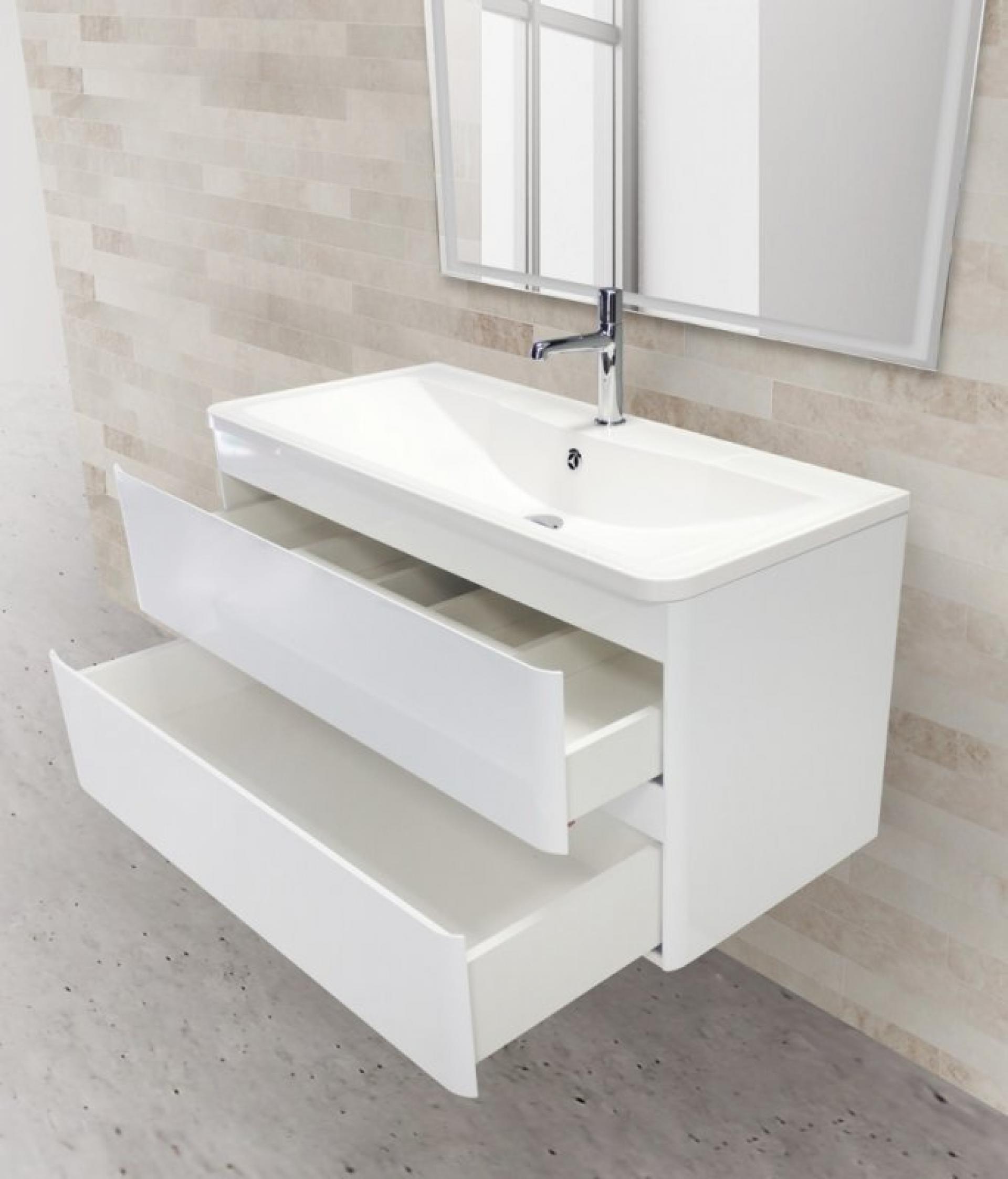 Тумба для комплекта BelBagno ALBANO-900-2C-SO-BL bianco lucido