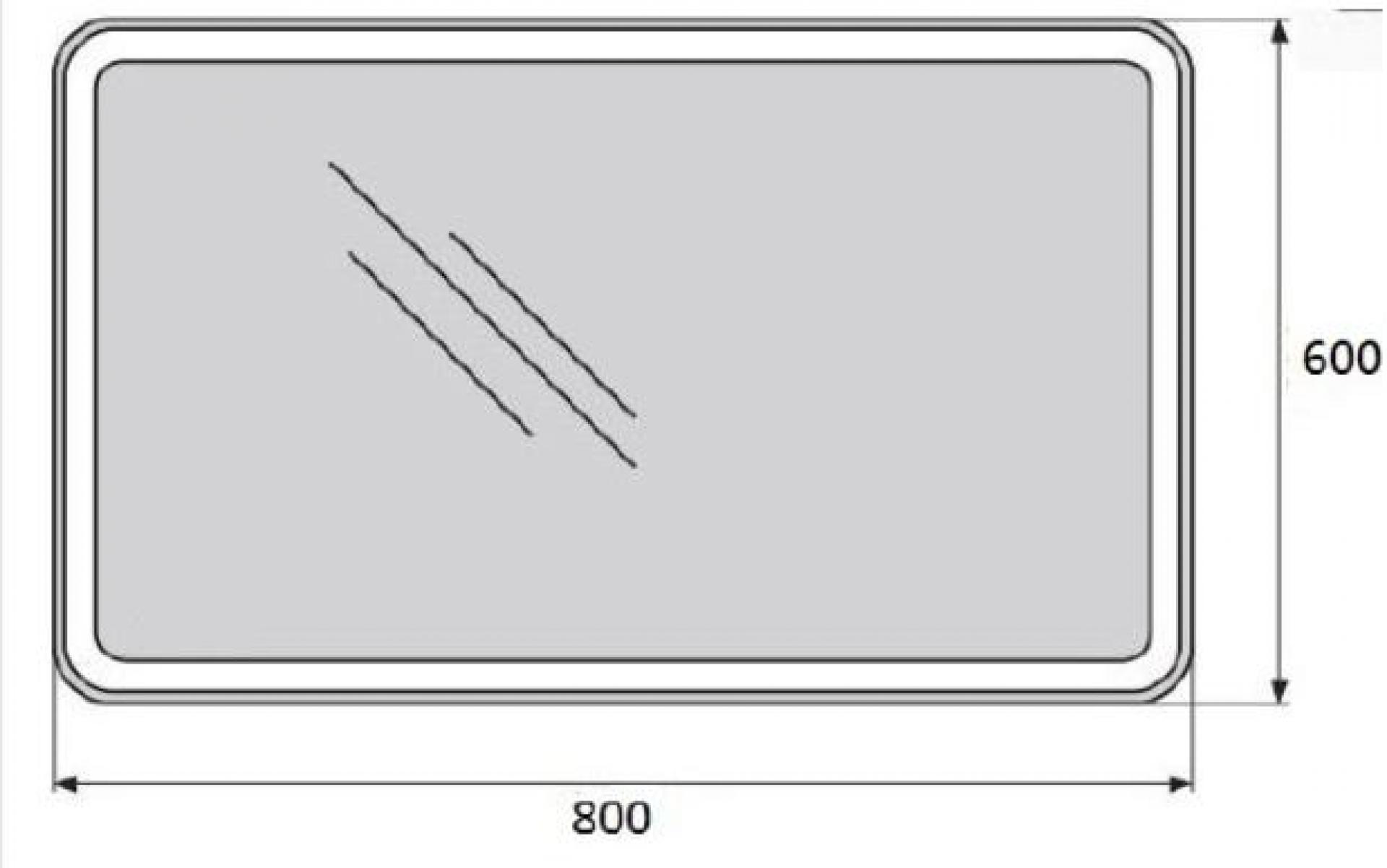 Зеркало BelBagno SPC-MAR-600-800-LED-BTN