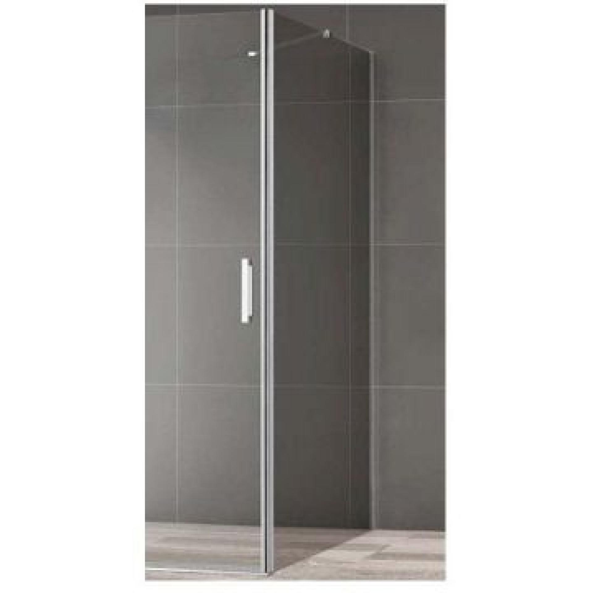Перегородка душевая Cezares Slider 93.7 SLIDER-100-GL-FIX-C-GM профиль оружейная сталь, стекло прозрачное