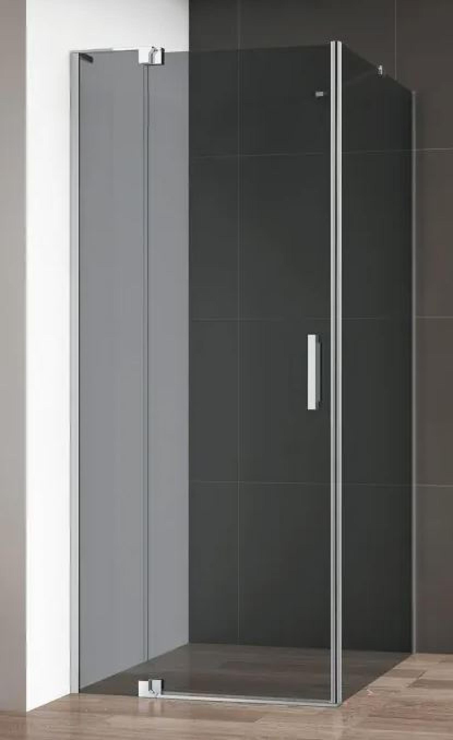 Перегородка душевая Cezares Slider 83.7 SLIDER-90-GL-FIX-BR стекло тонированное