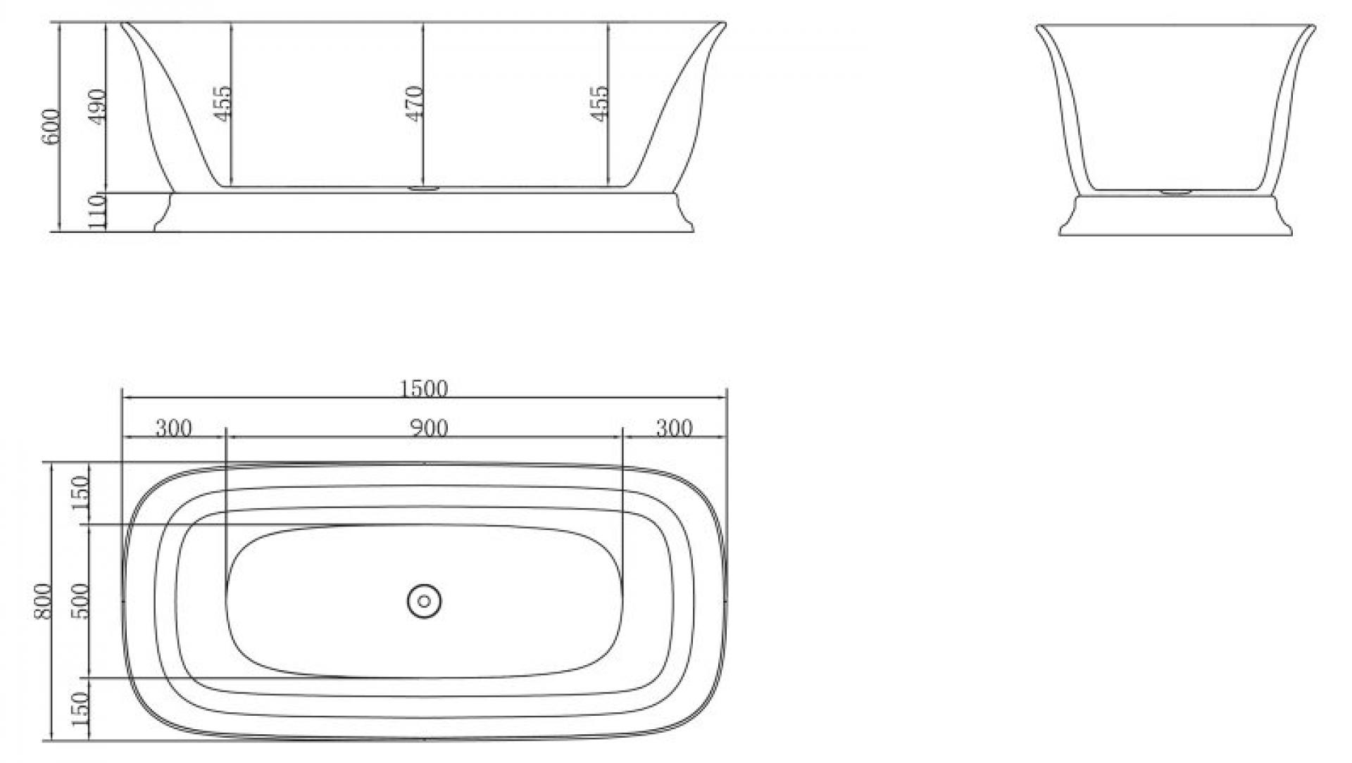 Акриловая ванна 150х80 см BelBagno BB400-1500-800