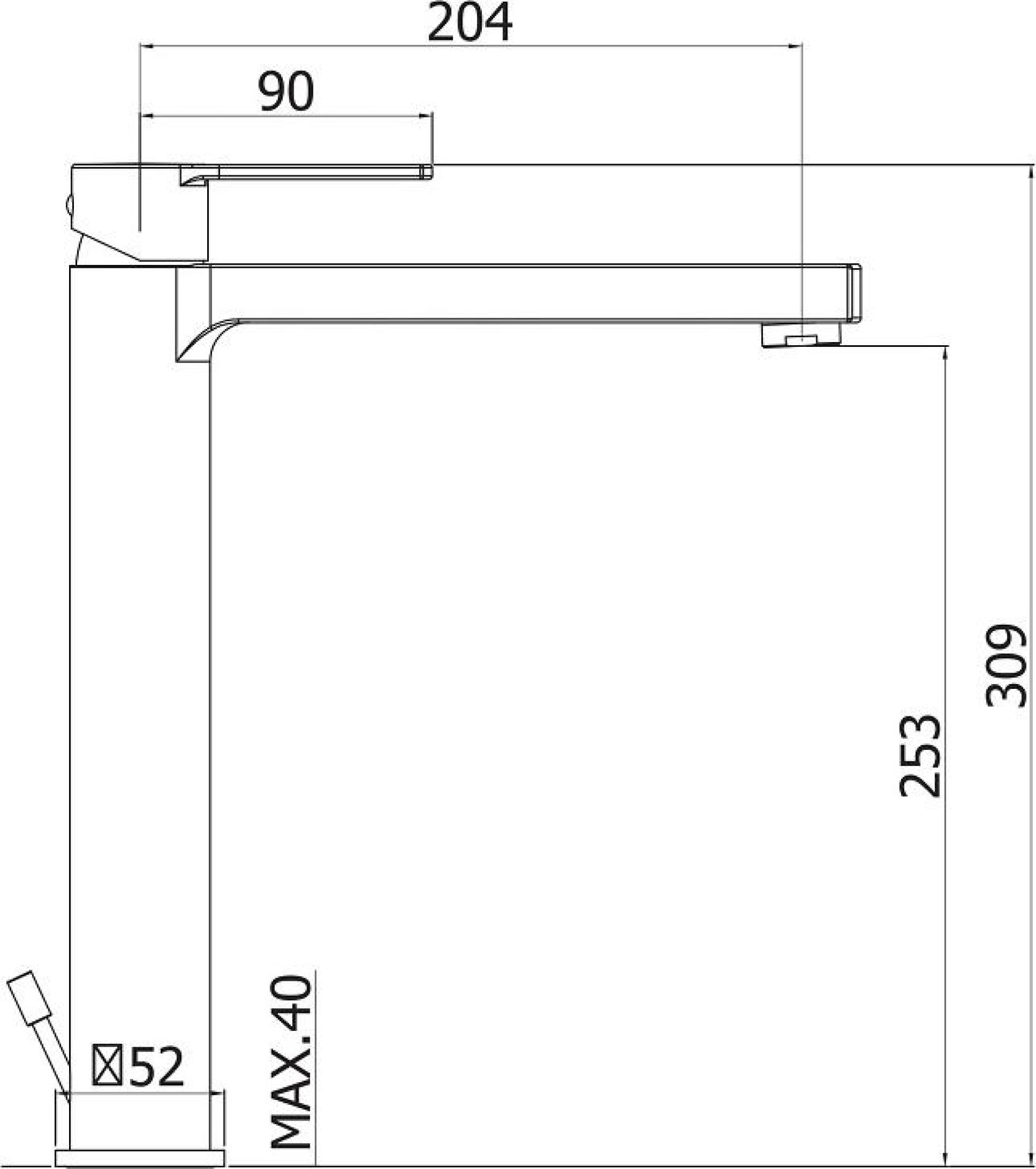 Смеситель для раковины Cezares OVEST-LSM1-A-BIO, белый