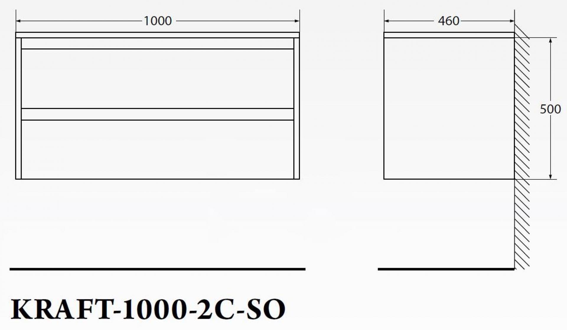 Тумба для комплекта BelBagno Kraft-1000-2C-SO-PP