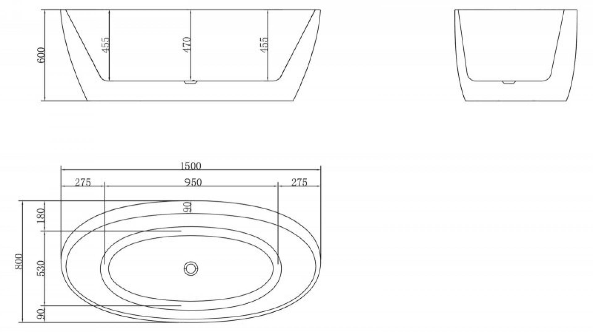 Акриловая ванна 150х80 см BelBagno BB404-1500-800