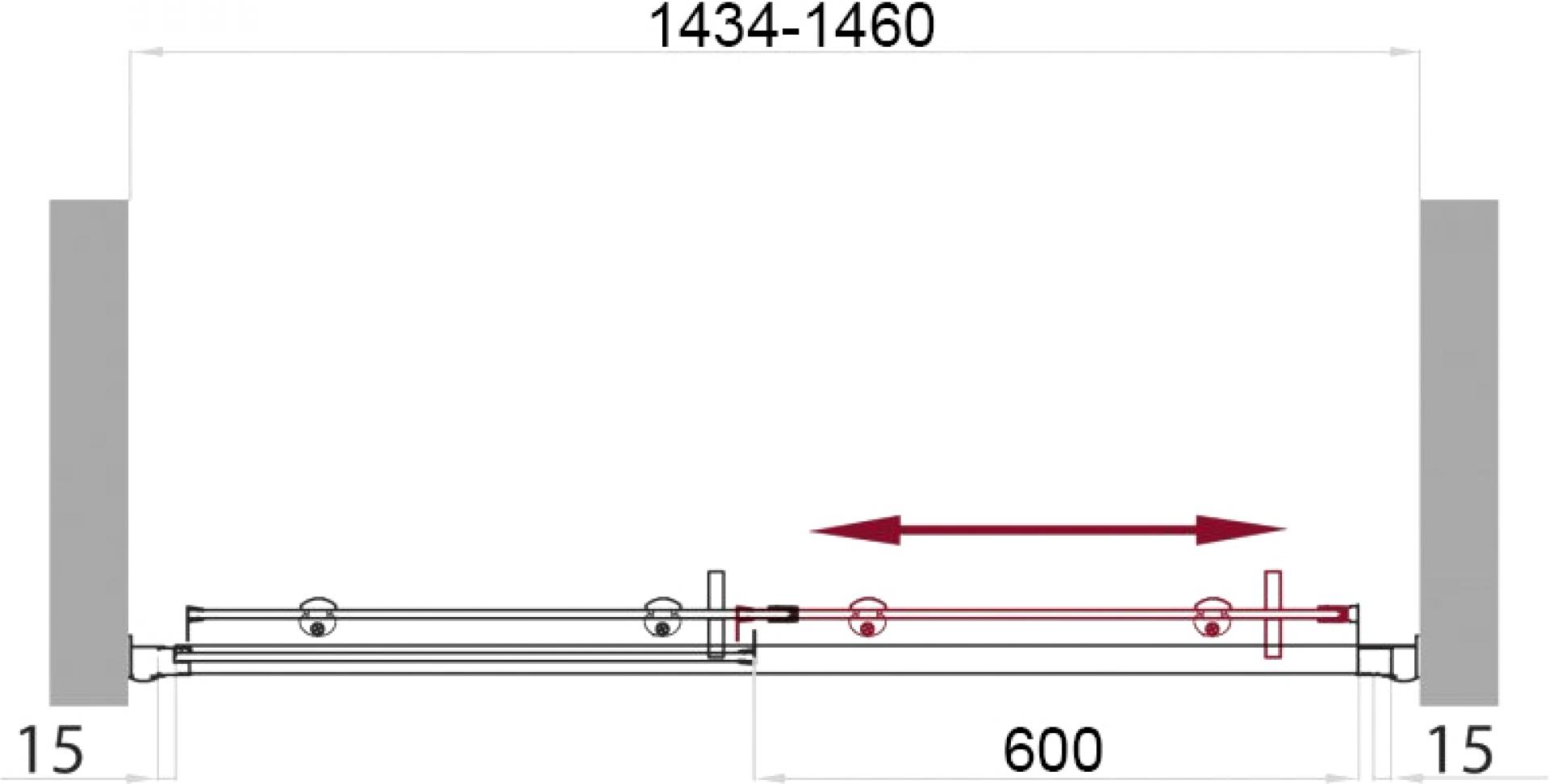 Душевая дверь в нишу BelBagno Uno BF 1 145 P Cr