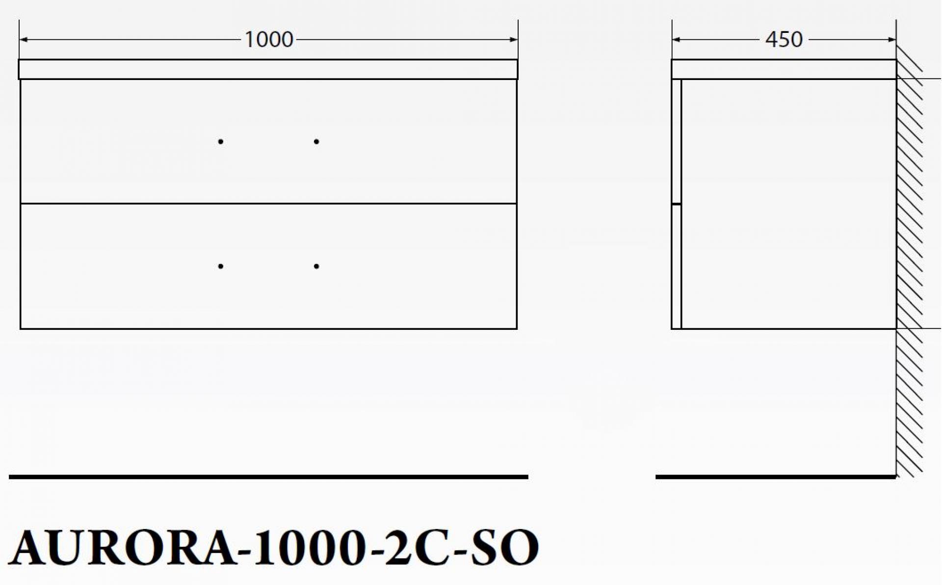 Тумба для комплекта Belbagno Aurora-1000-2C-SO-RGB