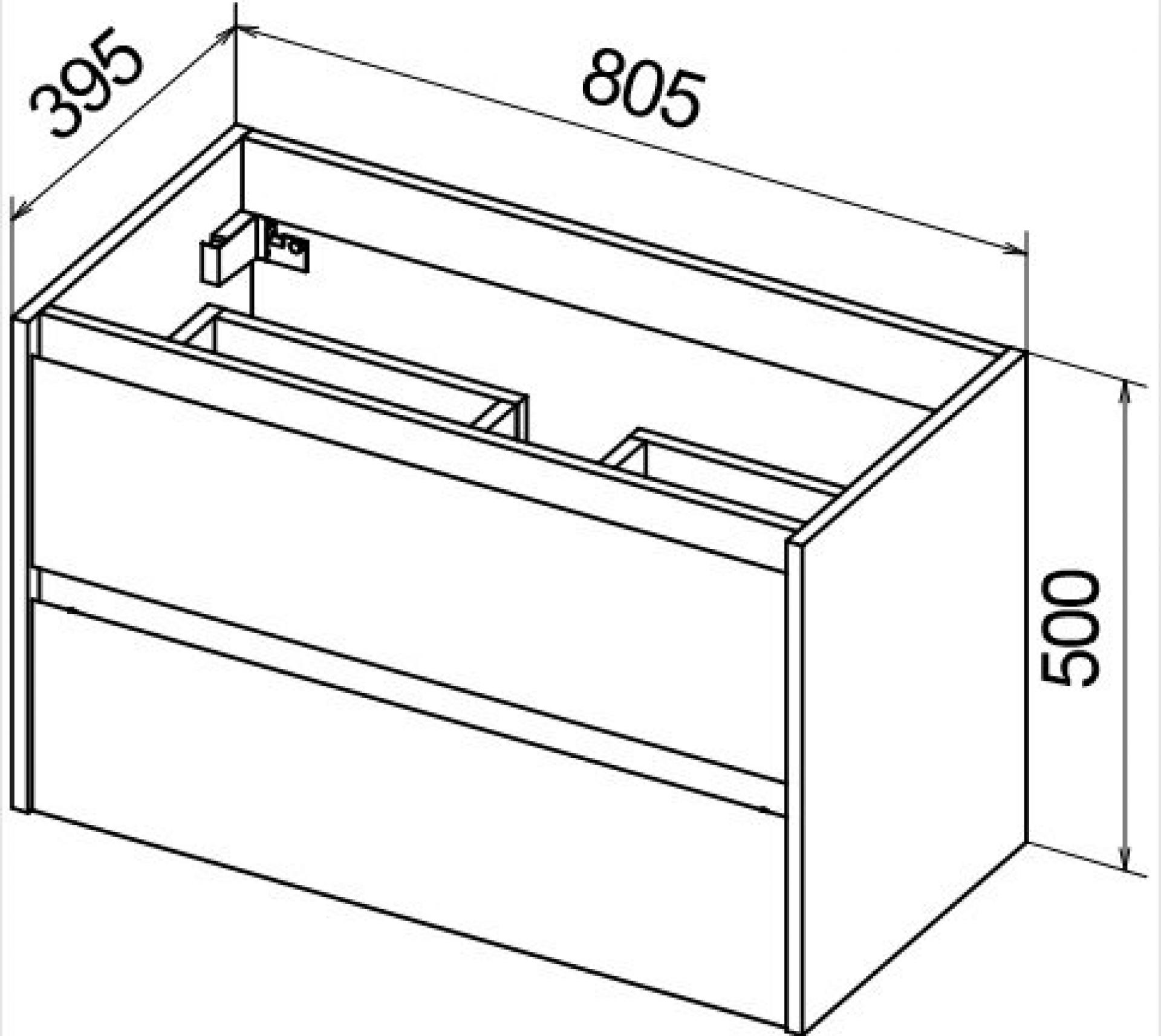 Тумба для комплекта BelBagno KRAFT 39-800/390-2C-SO-RT rovere tabacco