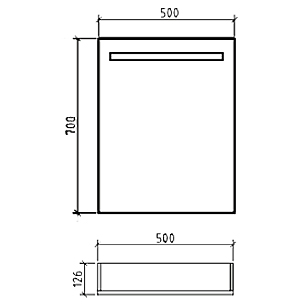 Зеркало-шкаф BelBagno SPC-1A-DL-BL-500