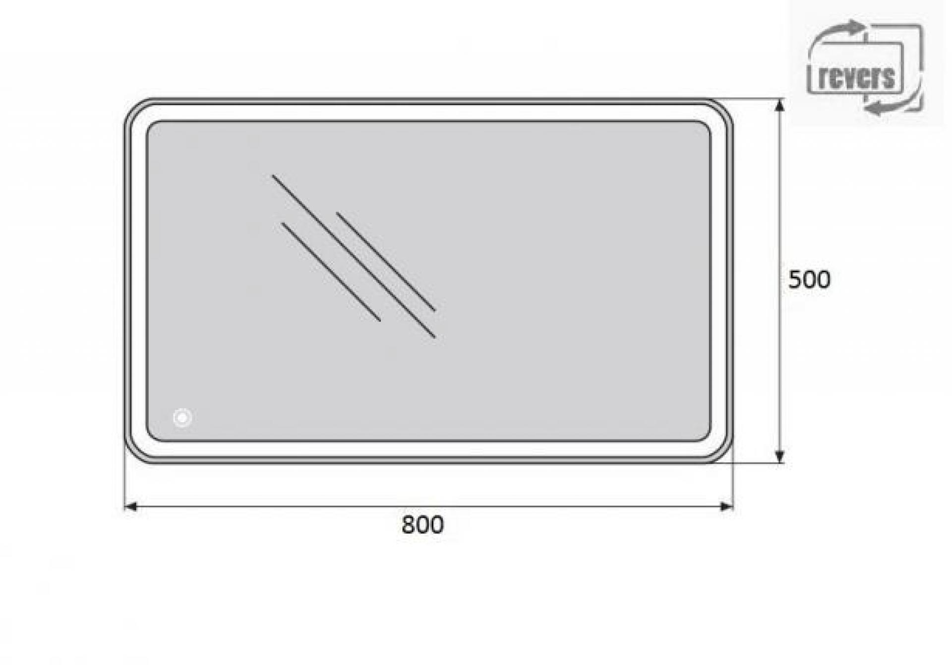 Зеркало BelBagno SPC-MAR-500-800-LED-TCH