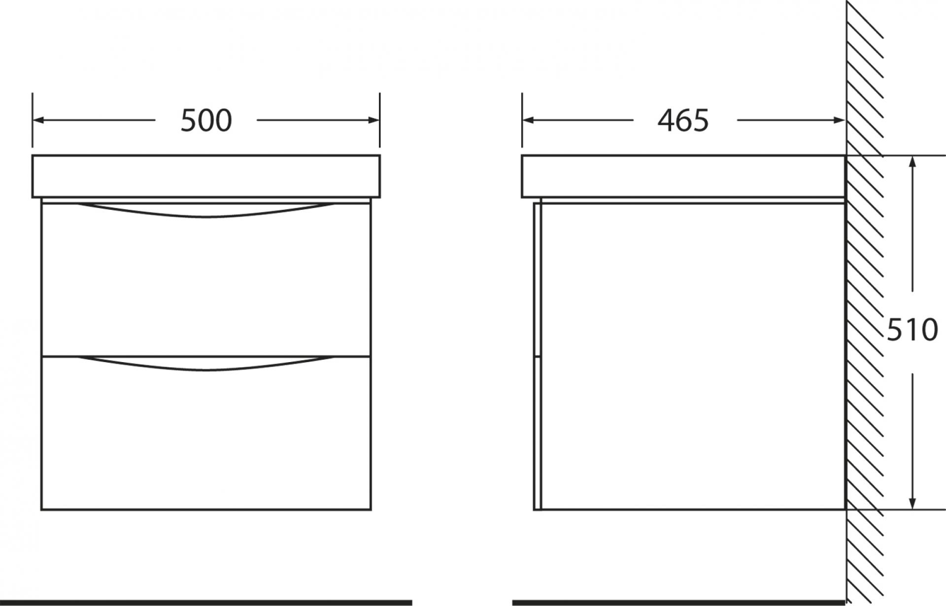 Тумба для комплекта BelBagno Fly 50 cappuccino lucido