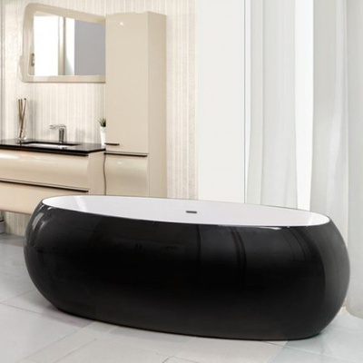 Акриловая ванна 180х90 см BelBagno BB18-NERO/BIA