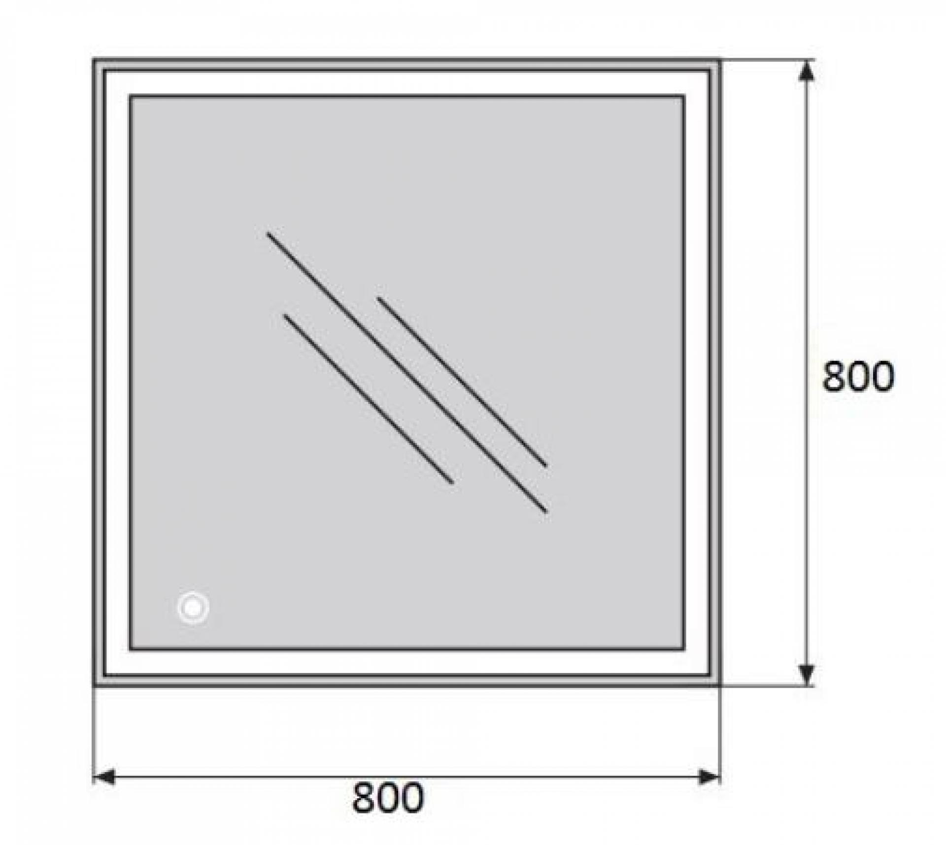 Зеркало BelBagno SPC-GRT-800-800-LED-TCH