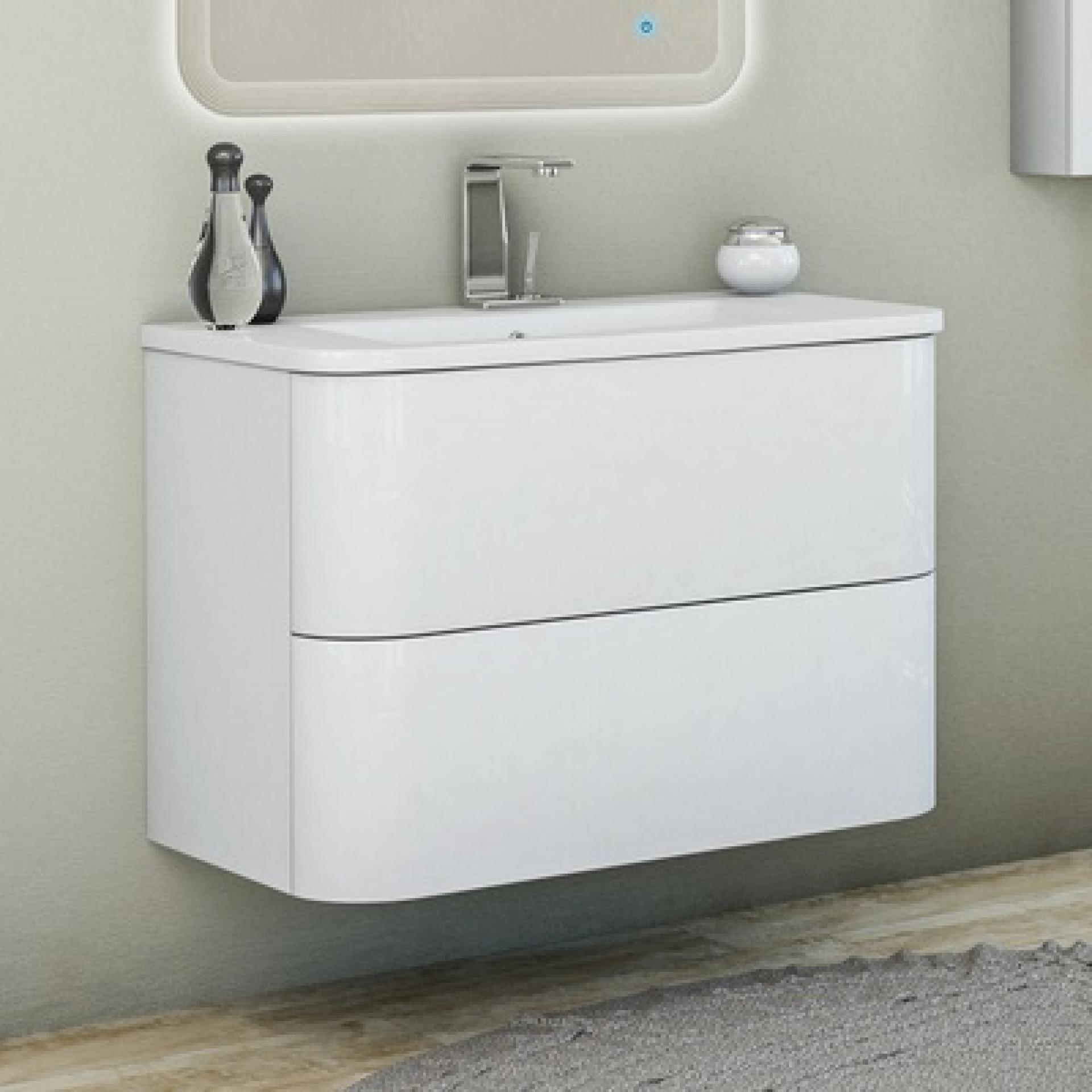 Тумба для комплекта BelBagno Clima BB1000JH1C/BL-BB13100L bianco lucido