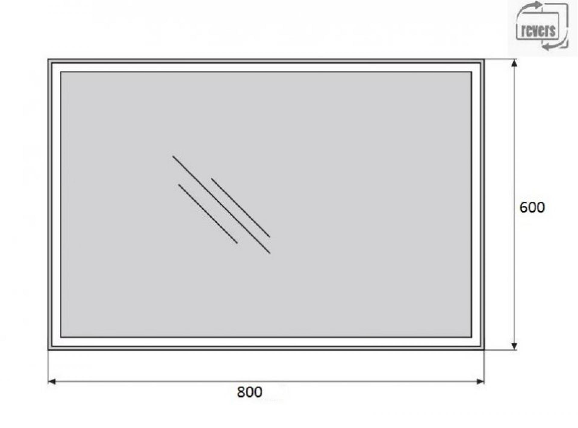 Зеркало BelBagno SPC-GRT-600-800-LED-BTN с кнопочным выключателем