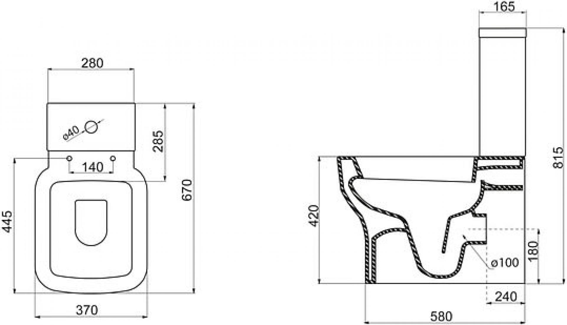 Унитаз-компакт BelBagno Vaso BB127CP с бачком BB127T