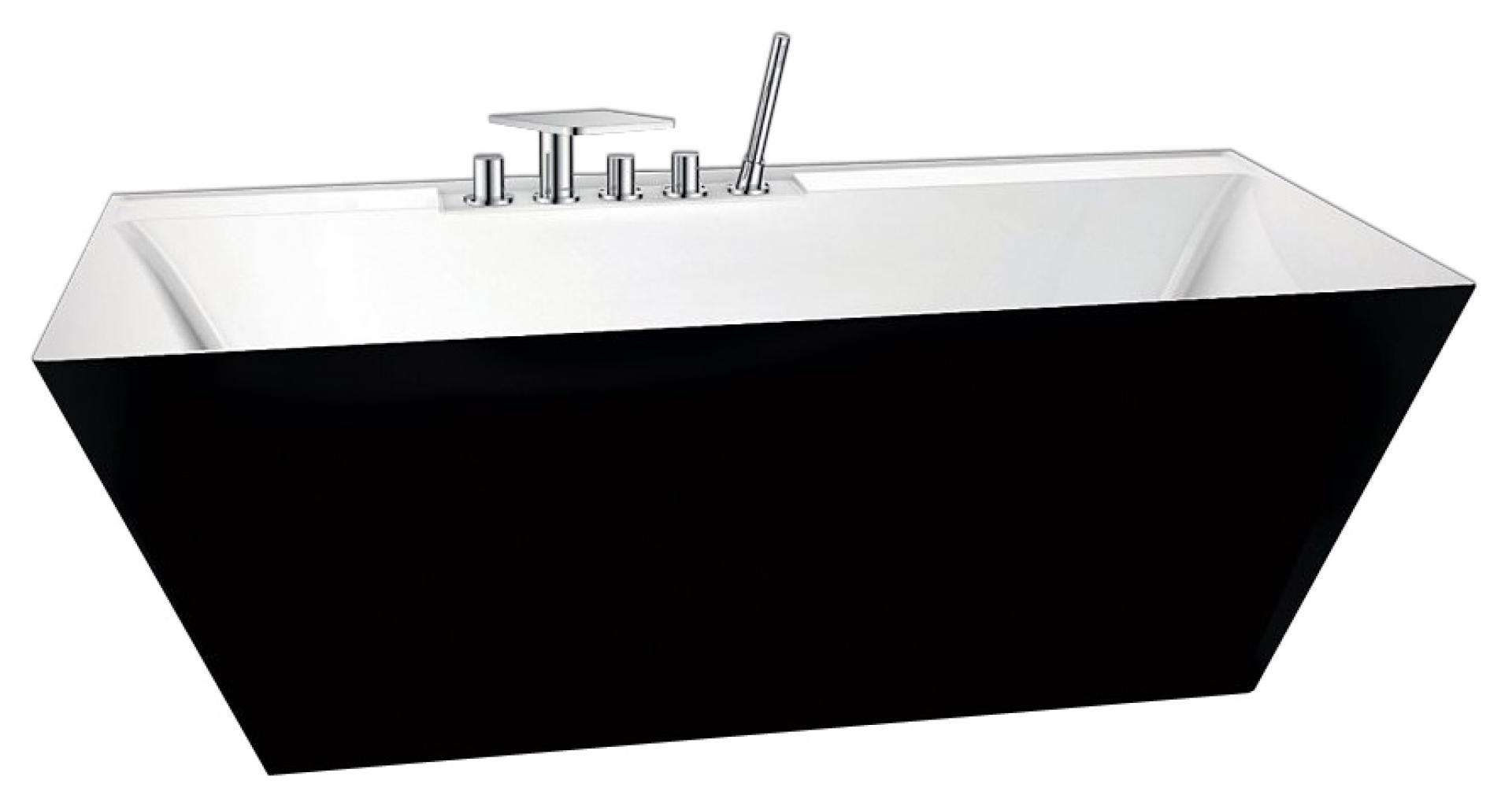 Акриловая ванна 181х81 BelBagno BB19-NERO/BIA