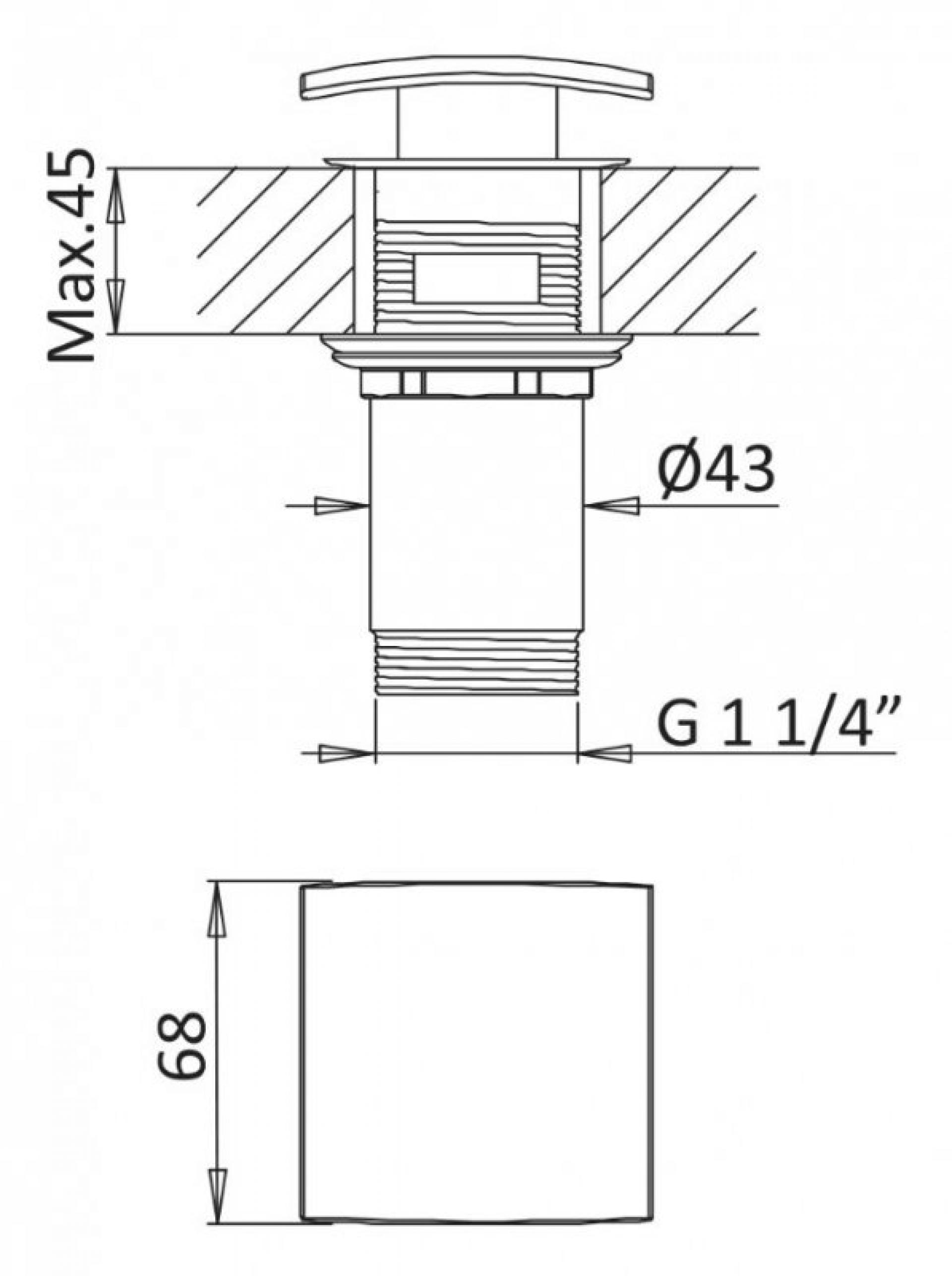 Смеситель для раковины Cezares PORTA-BLI2-NOP, черный