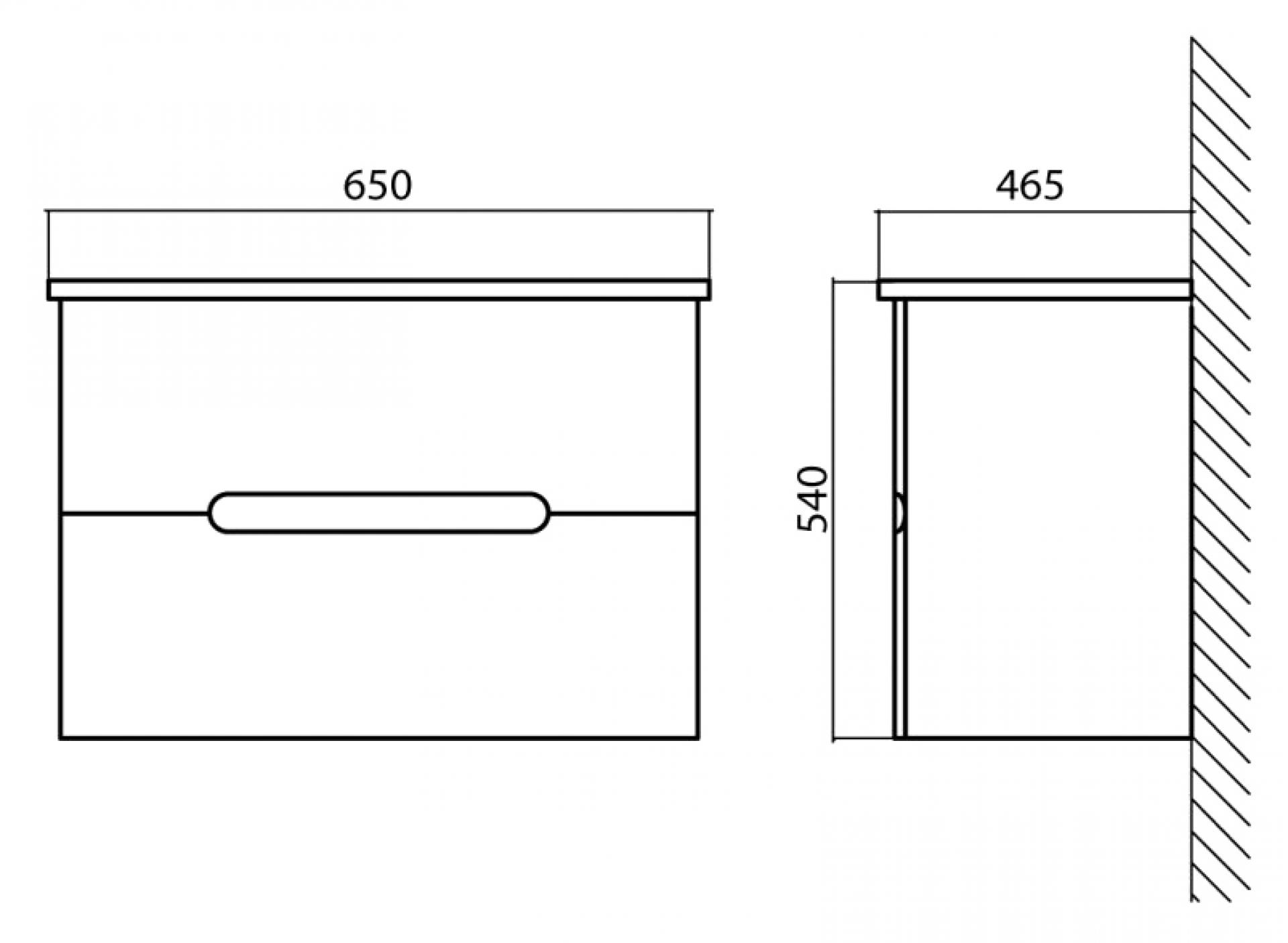 Тумба с раковиной BelBagno Soft 65 bianco lucido