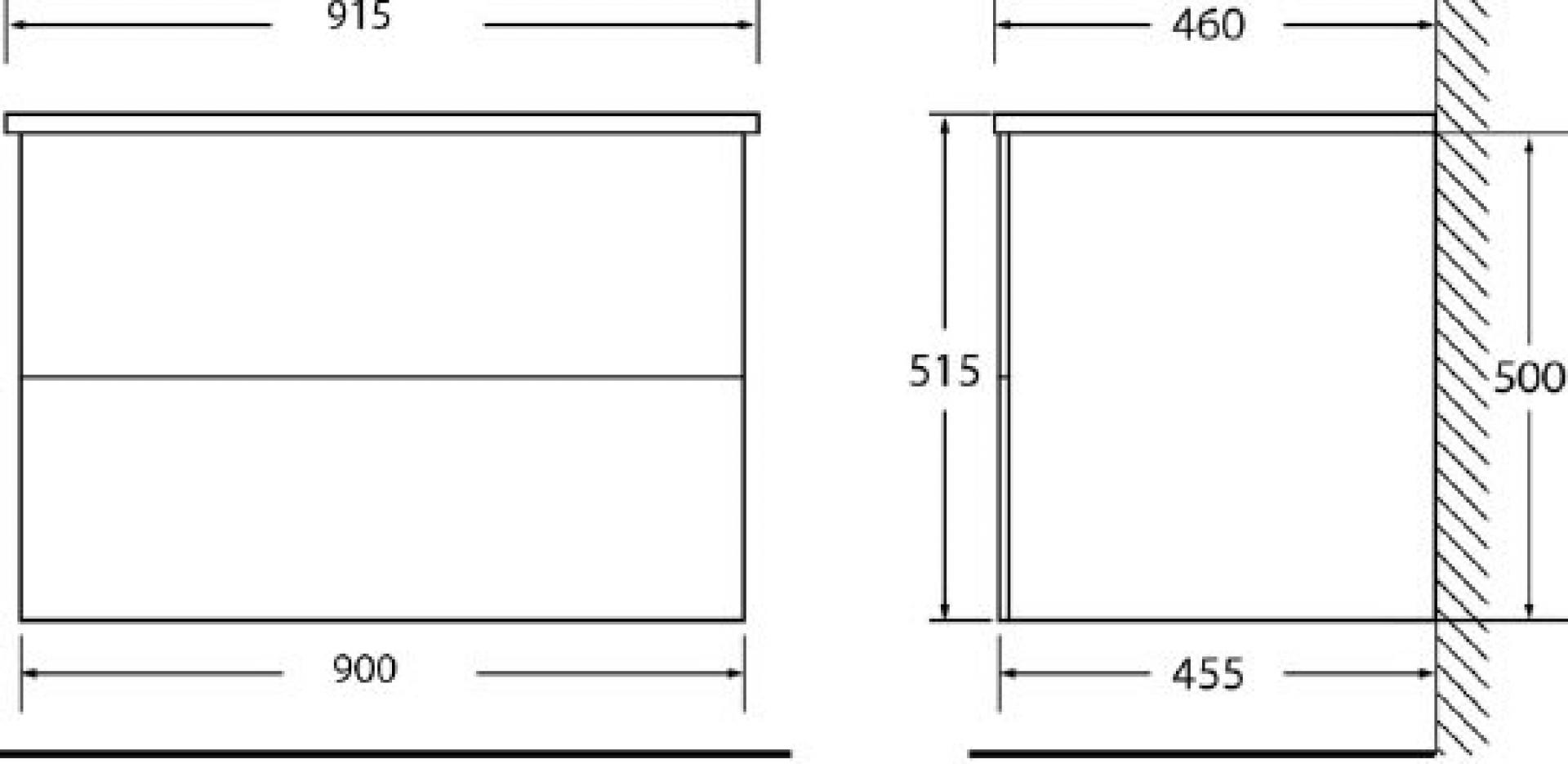 Тумба для комплекта BelBagno ETNA-900-2C-SO-RC-P rovere cillegio