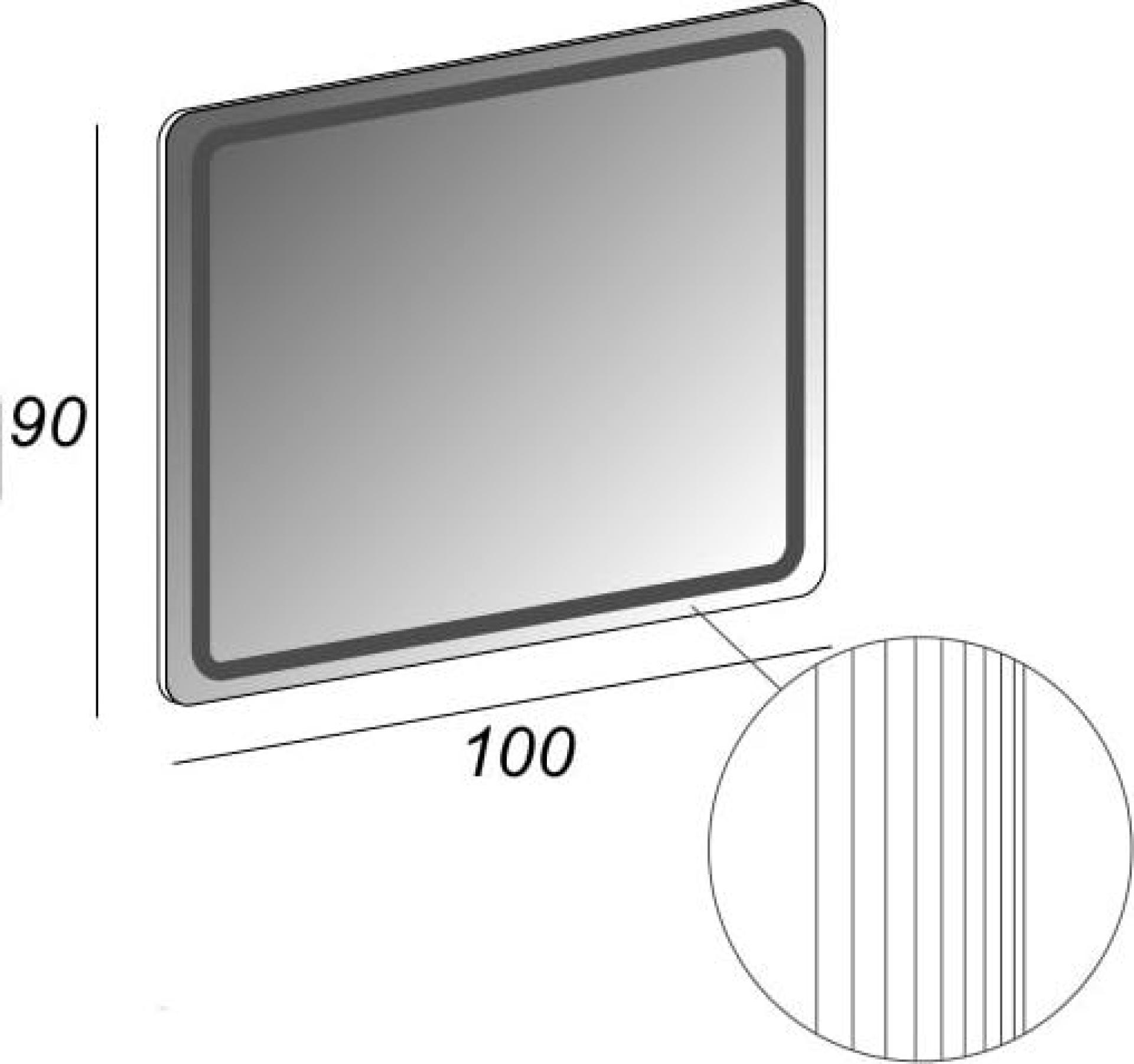 Зеркало Cezares 54352 c LED-подсветкой 100х90