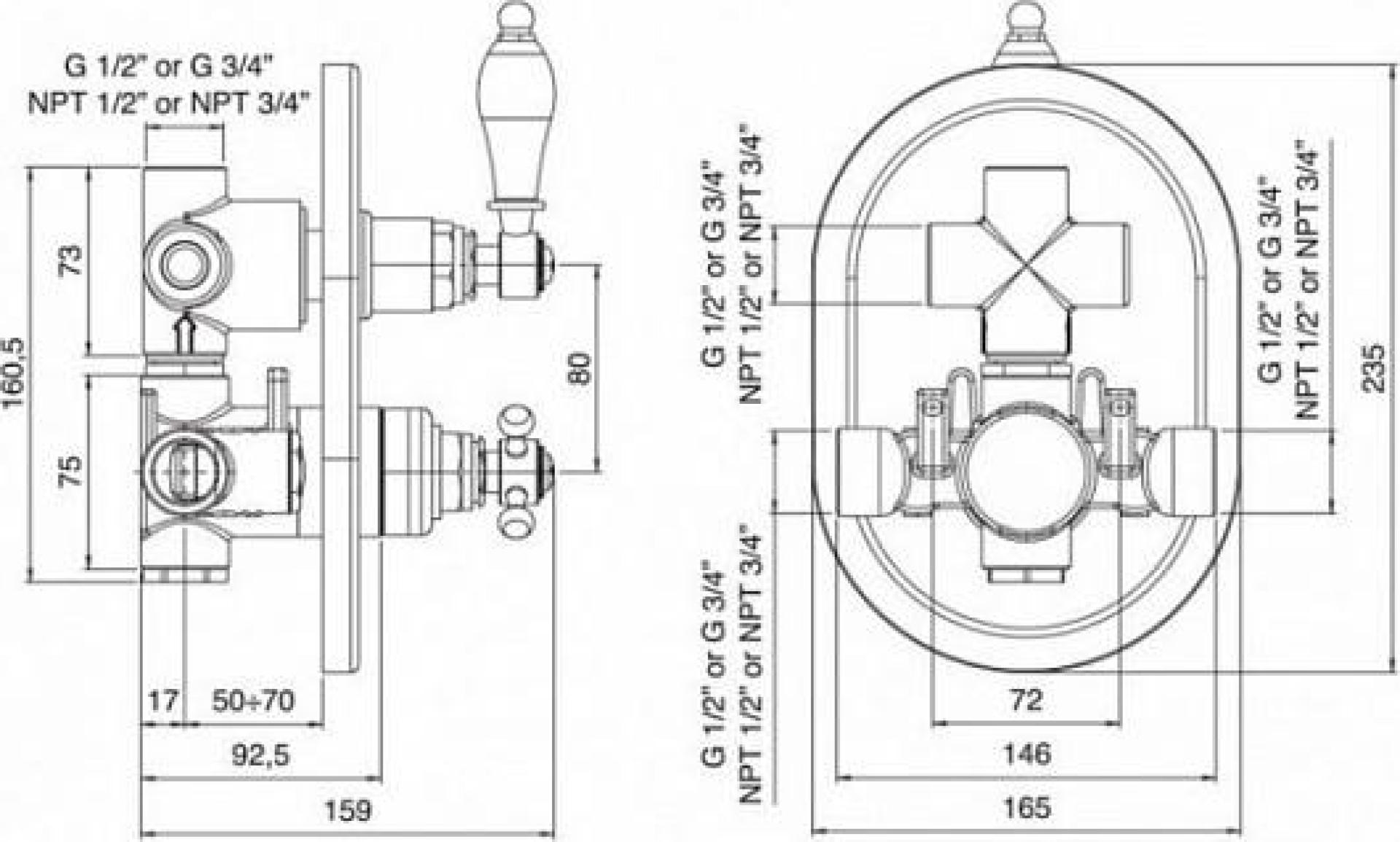 Смеситель для душа Cezares VDIM2-T-01. хром