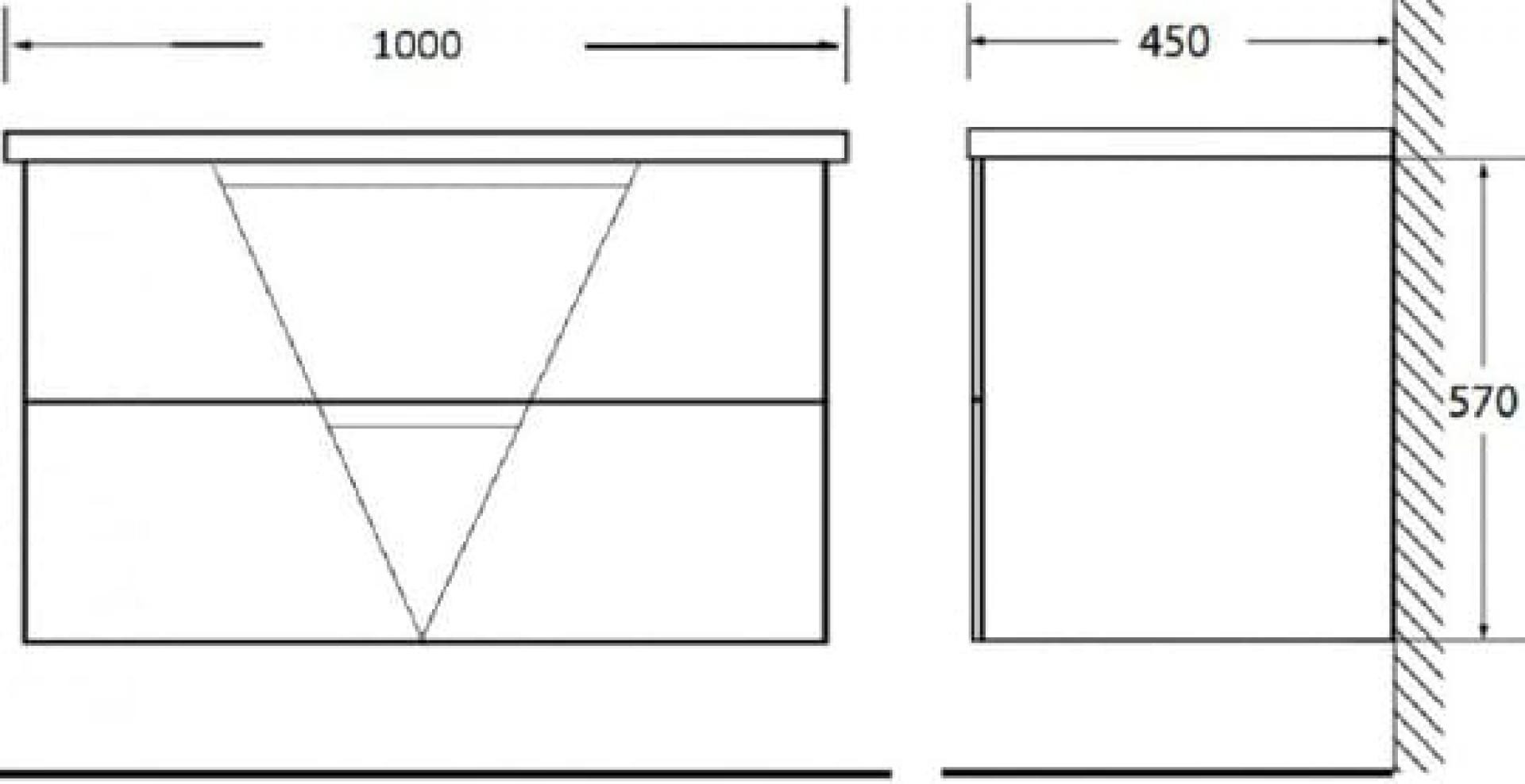 Тумба для комплекта BelBagno VITTORIA-1000-2C-SO-BL bianco lucido