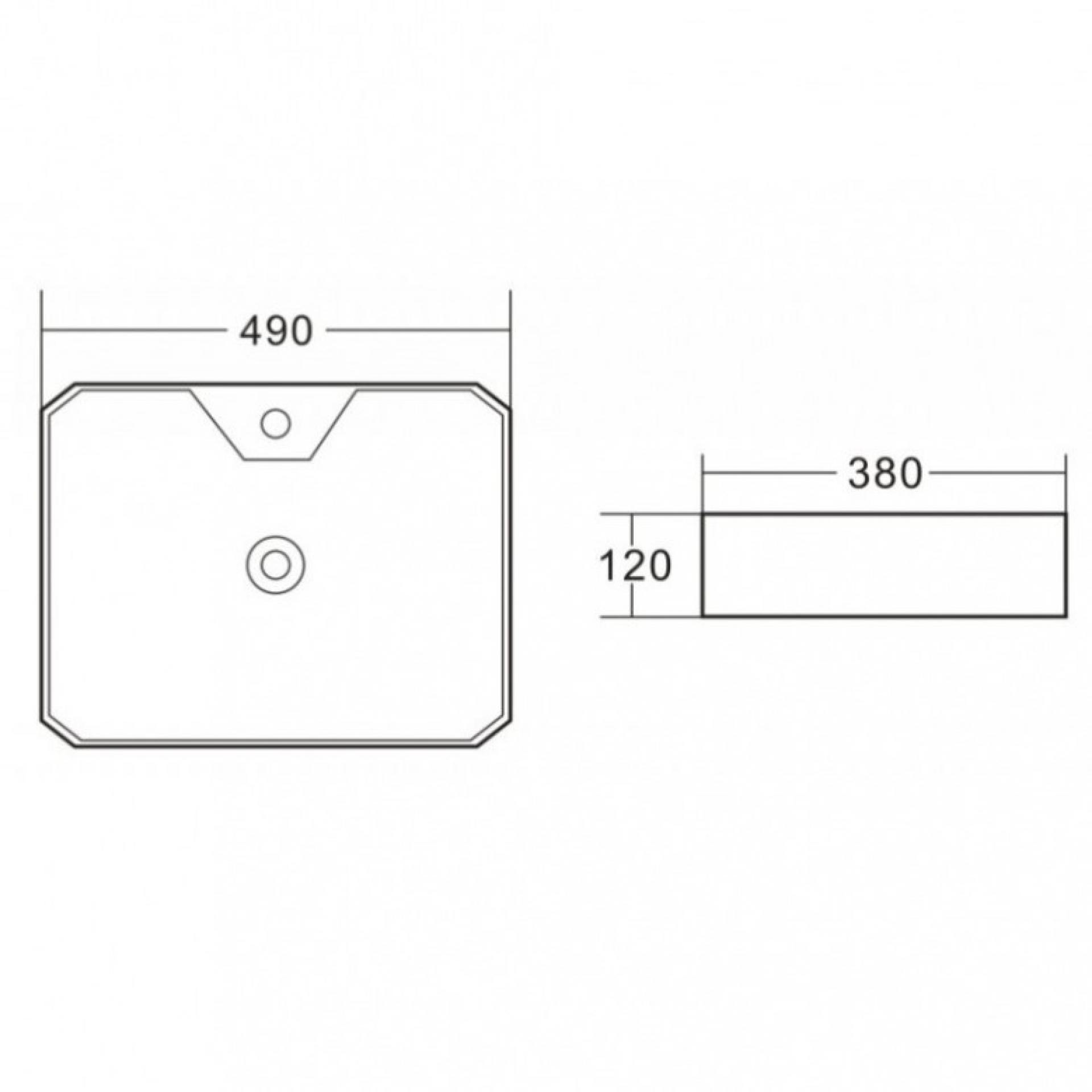 Раковина накладная 49 см Belbagno BB1387