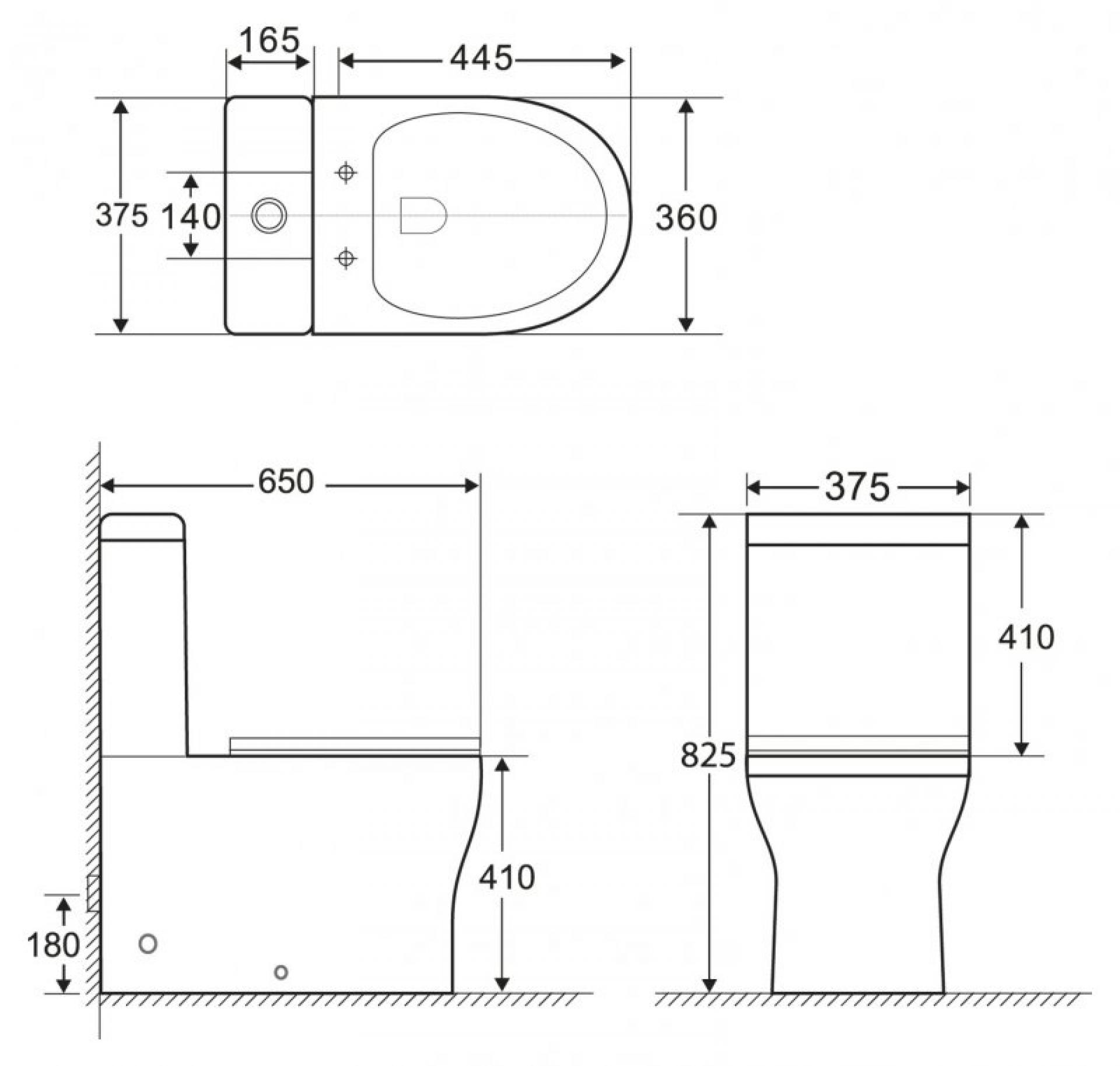 Унитаз-компакт BelBagno Ancona BB1224CPR-P безободковый с бачком BB1224T