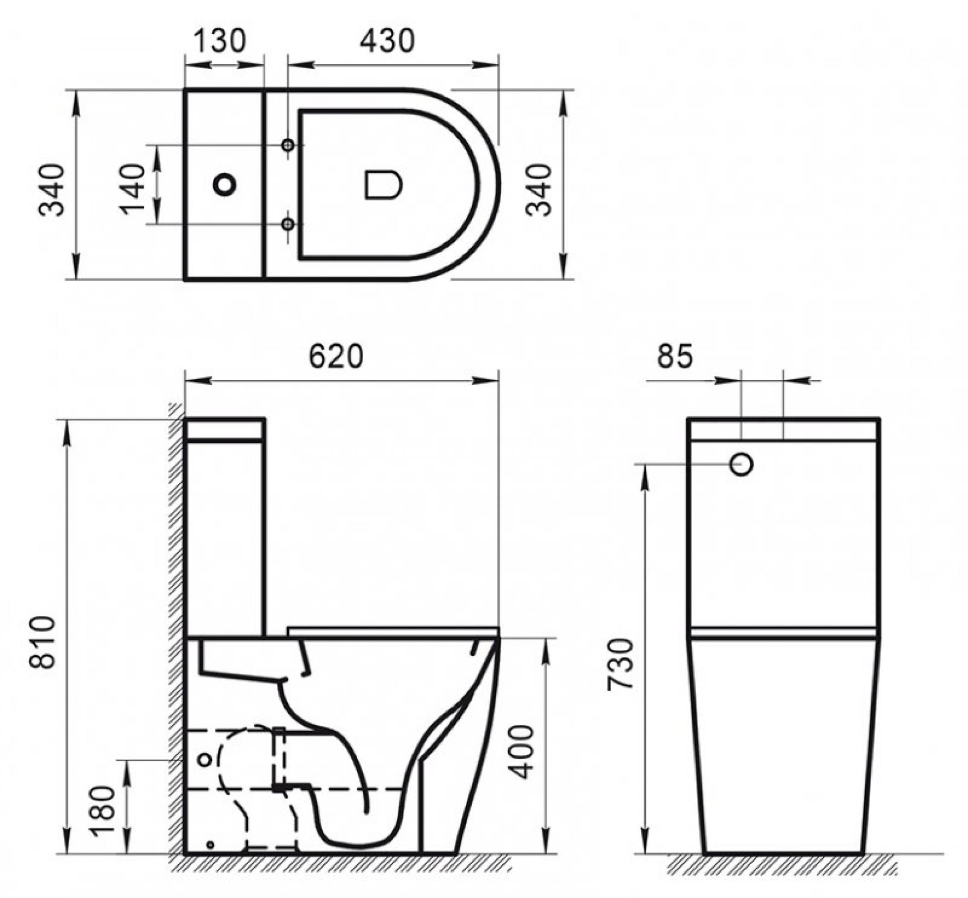 Унитаз-компакт BelBagno Sfera-TR BB2128CPR с бачком BB2128T