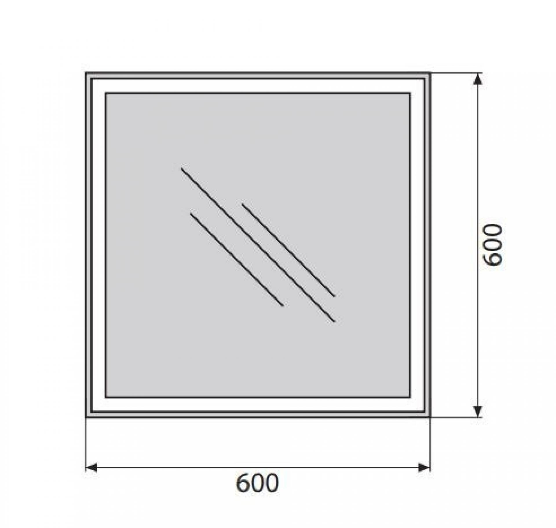 Зеркало BelBagno SPC-GRT-600-600-LED-BTN