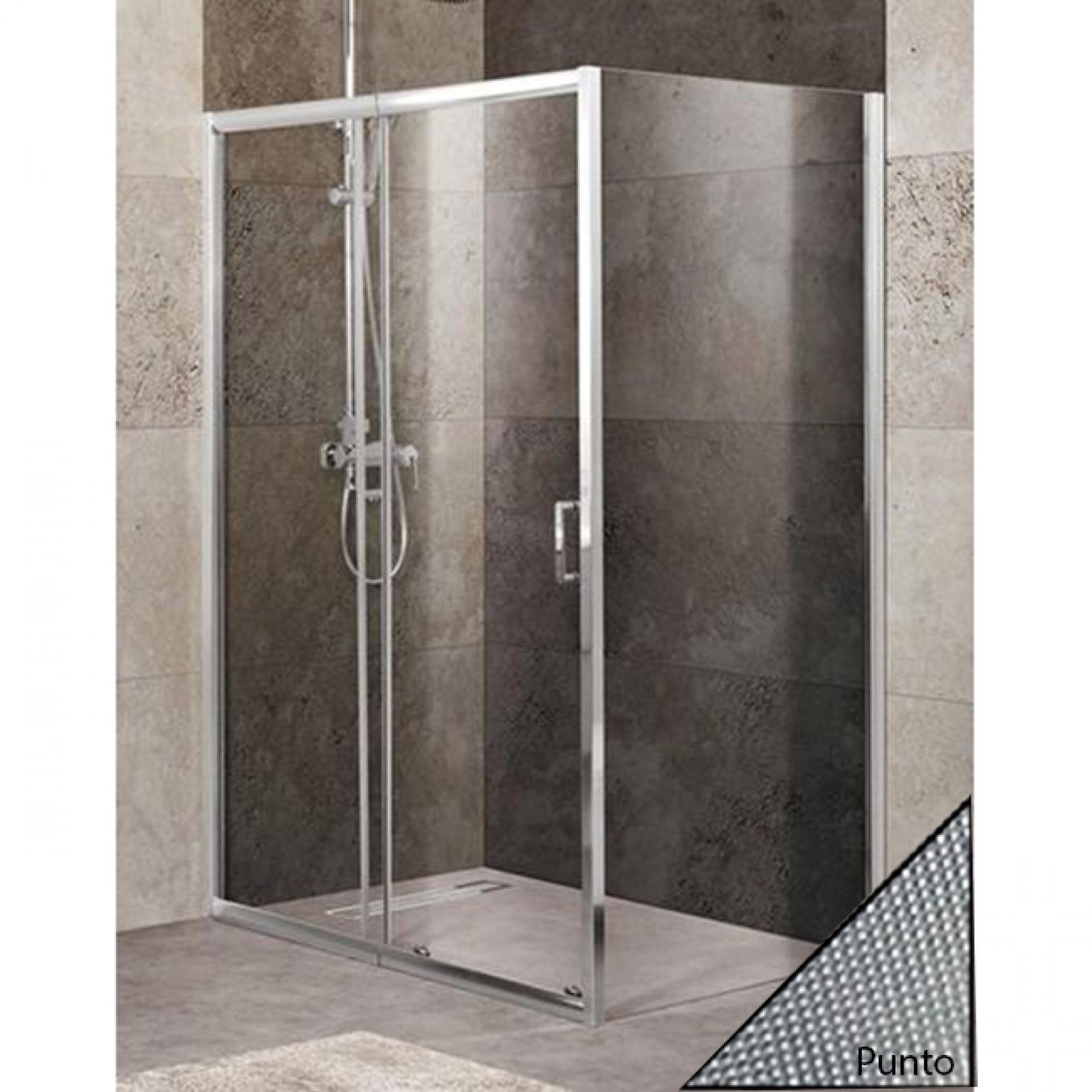 Душевой уголок BelBagno UNIQUE-AH-1-120/135-80-P-Cr стекло punto